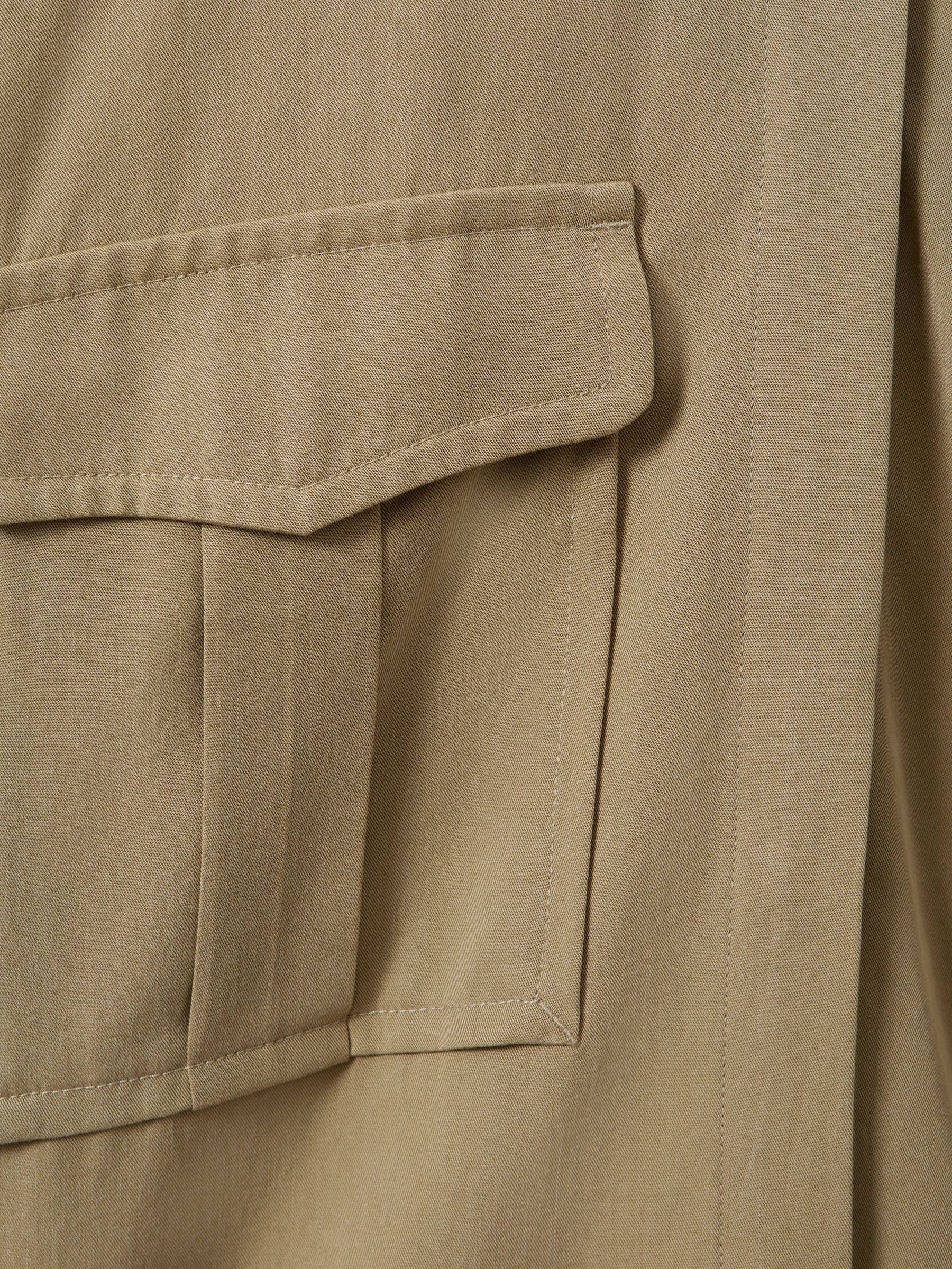 Lyocell Button-Through Shirt in Khaki - Image 5 of 5