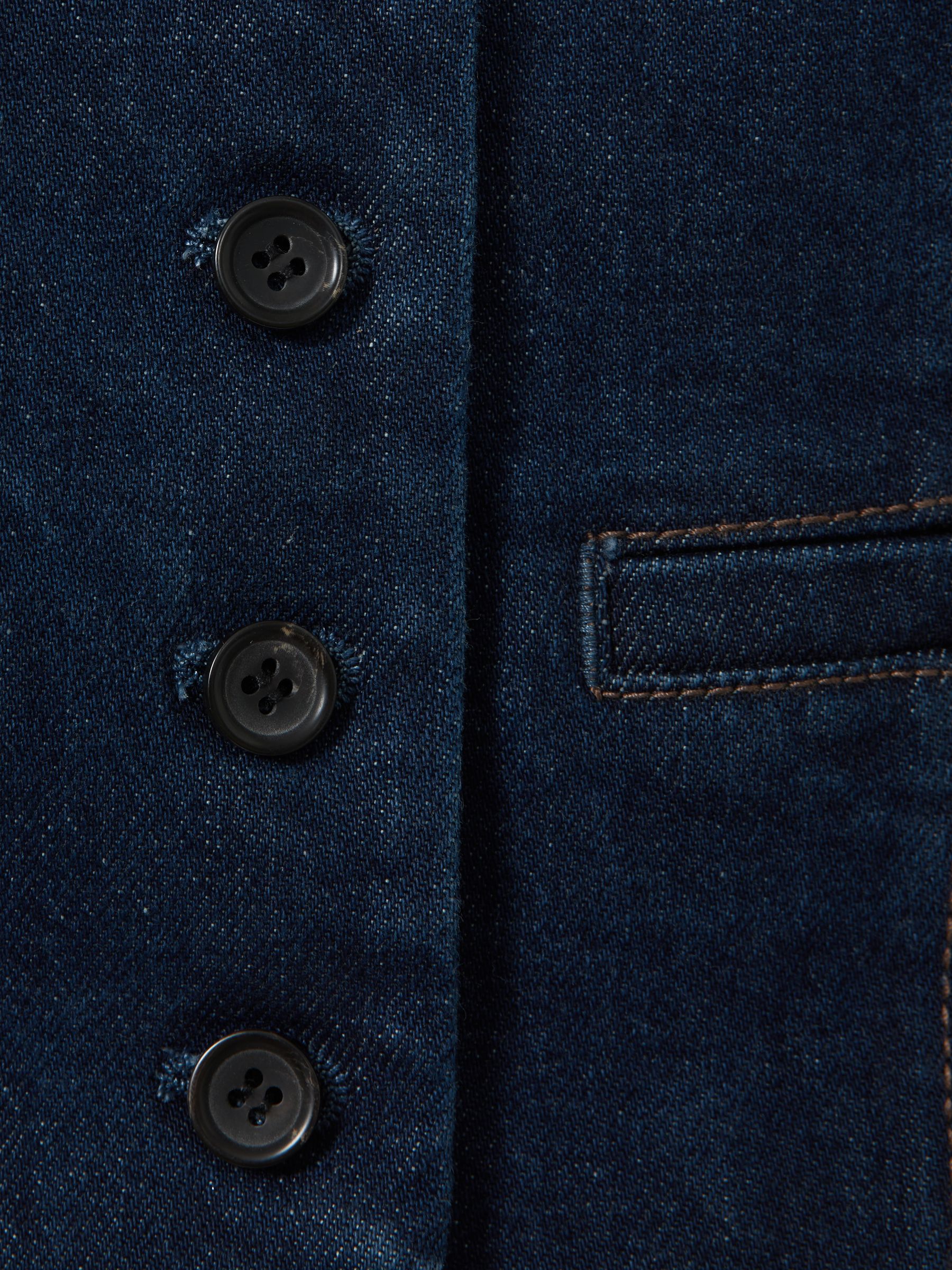 Paige Denim Waistcoat in Edinburgh Blue - Image 5 of 5