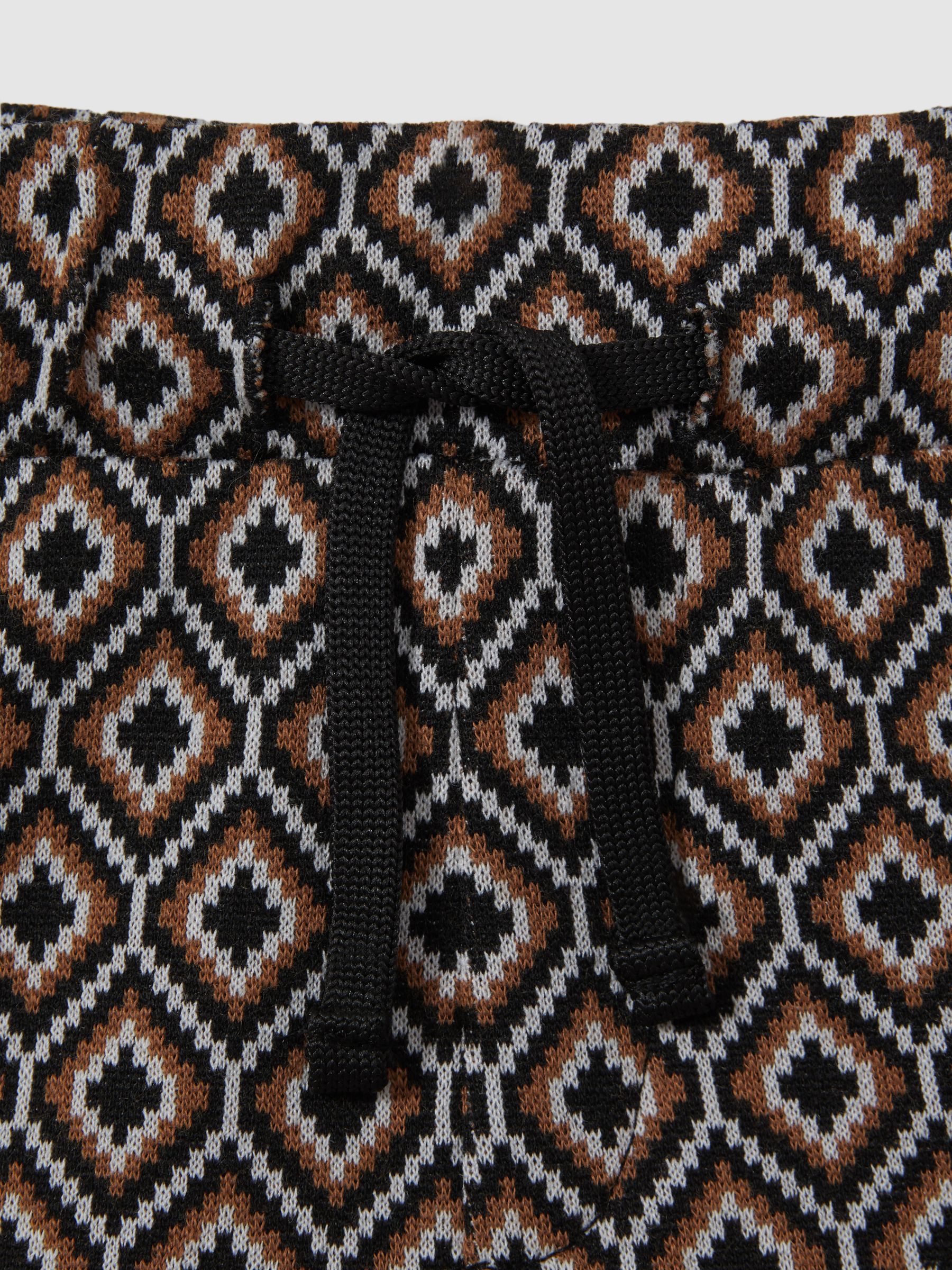 3-9 yrs Drawstring Aztec Shorts in Tobacco Multi - Image 4 of 4