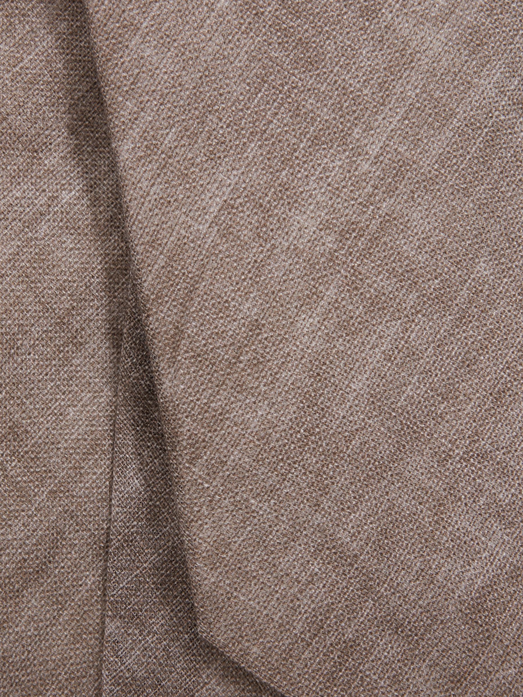 Linen Tie in Light Brown Melange - Image 5 of 5