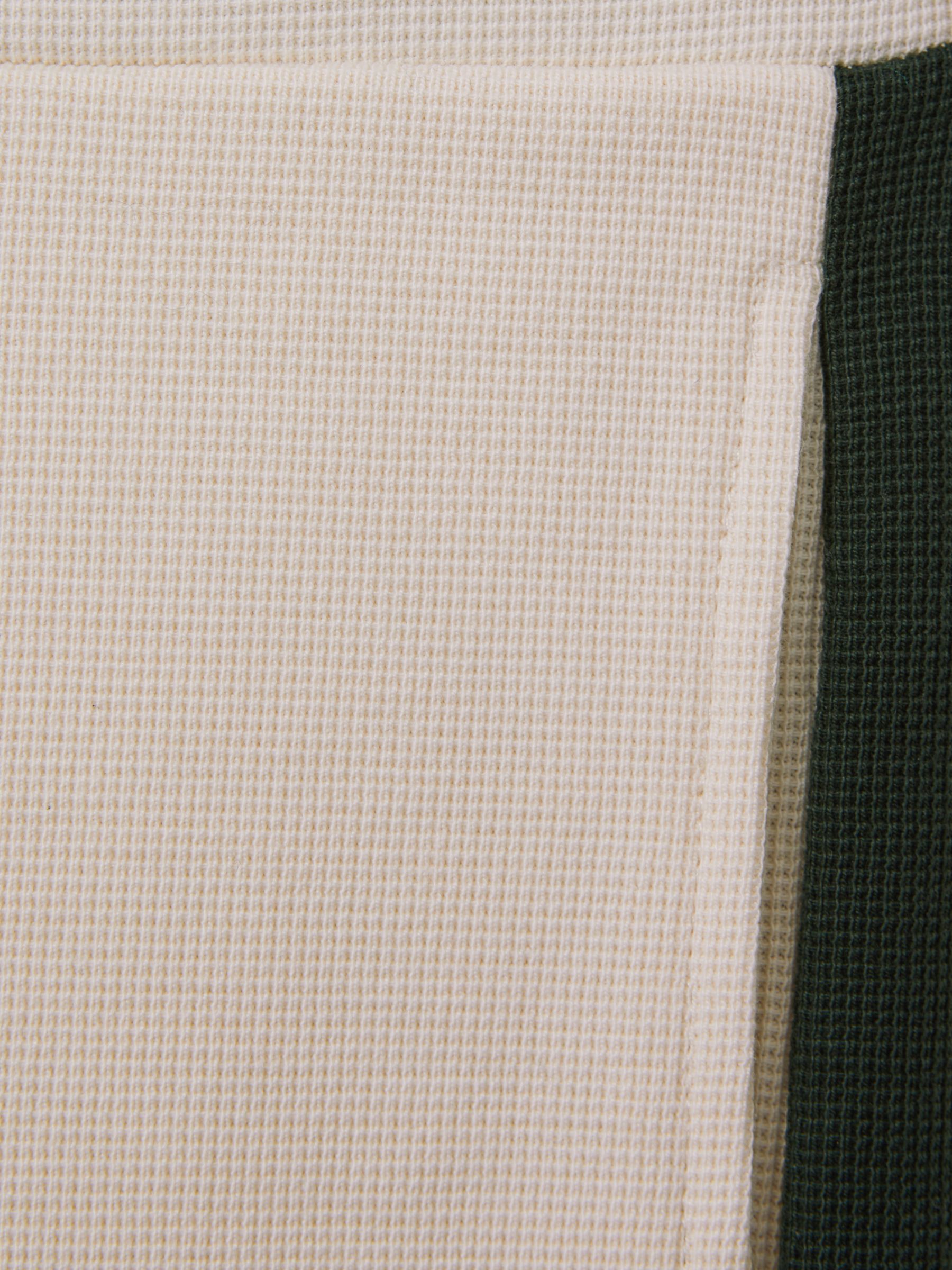 9-13 yrs Textured Cotton Drawstring Shorts in Ecru/Green - Image 4 of 4