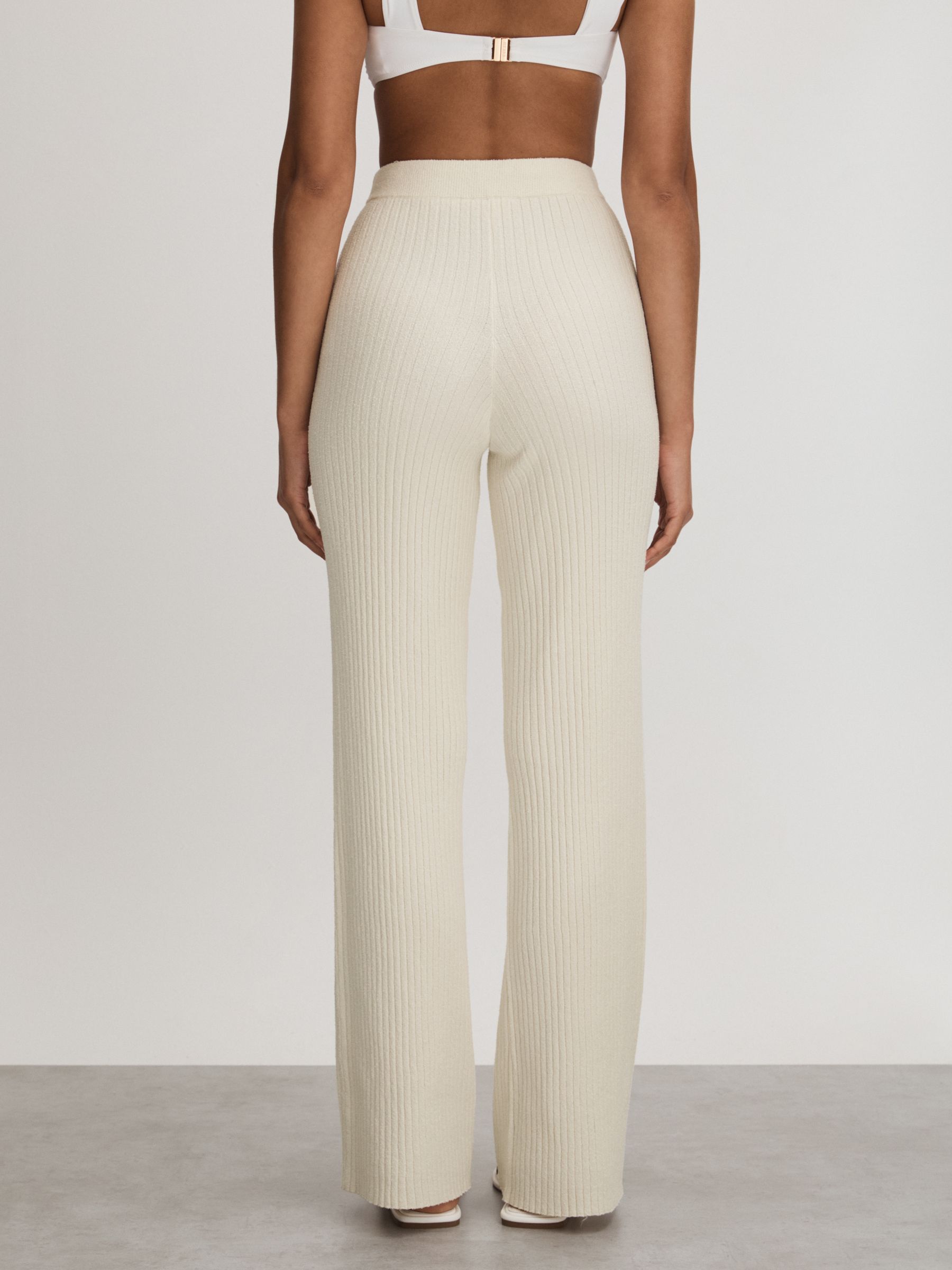 Good American Cloud White Ribbed Terry Lounge Trousers - image 4