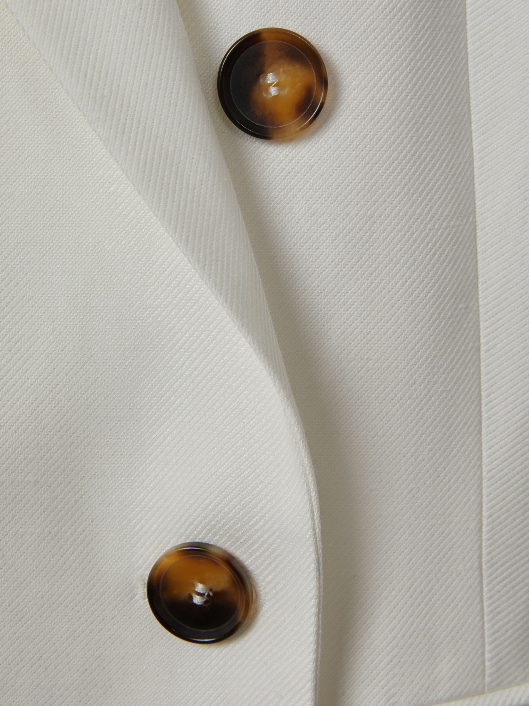 Viscose-Linen Double Breasted Suit Blazer in White - Image 7 of 7