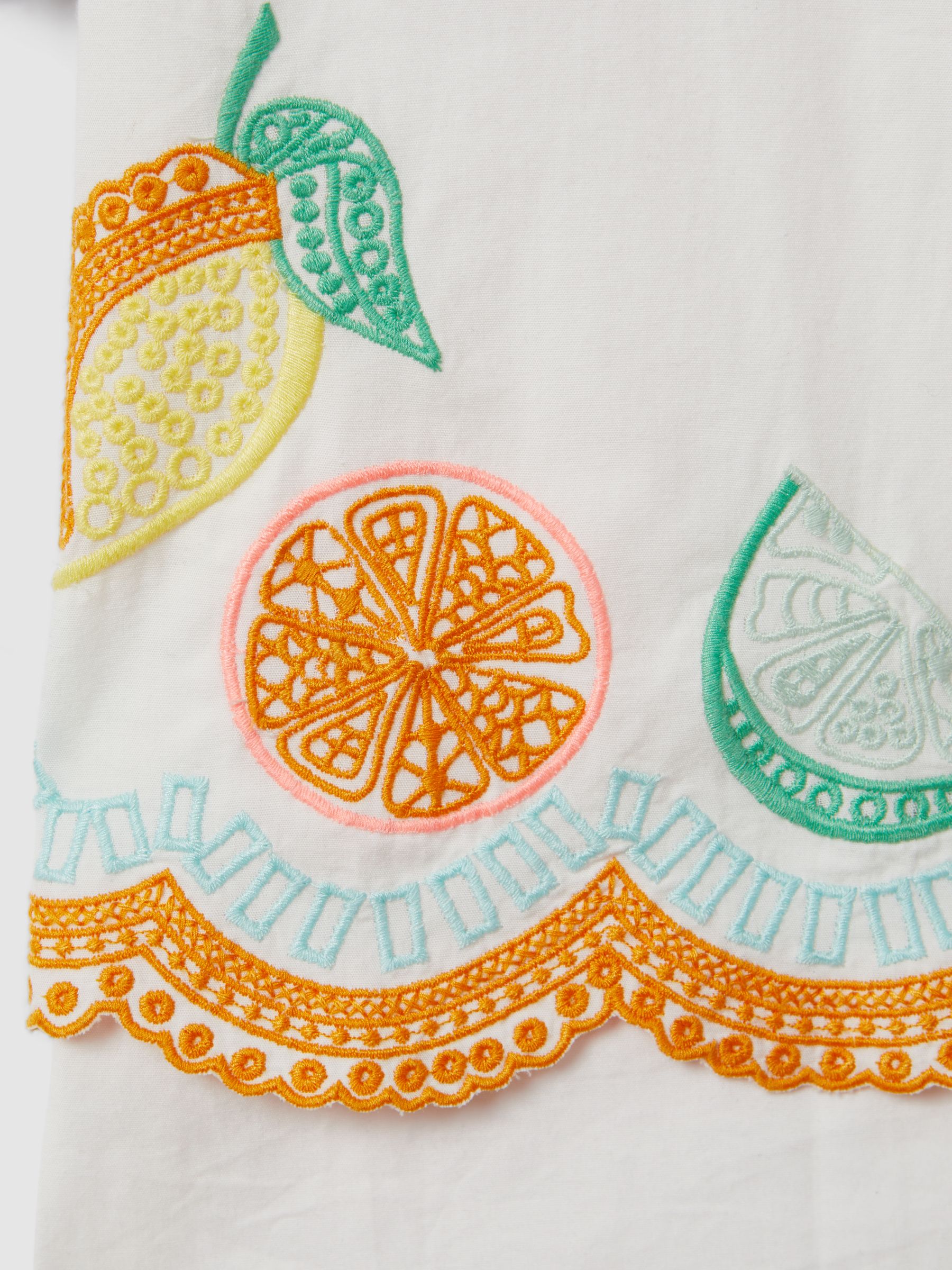 9-13 yrs Cotton Broderie Shirt in Ivory Print - Image 4 of 4