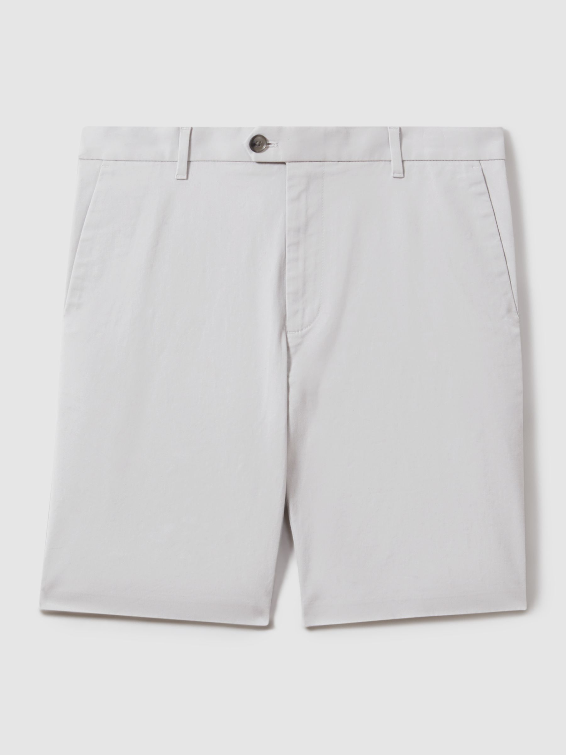 Modern Fit Cotton Blend Chino Shorts in Ice Grey - Image 2 of 6