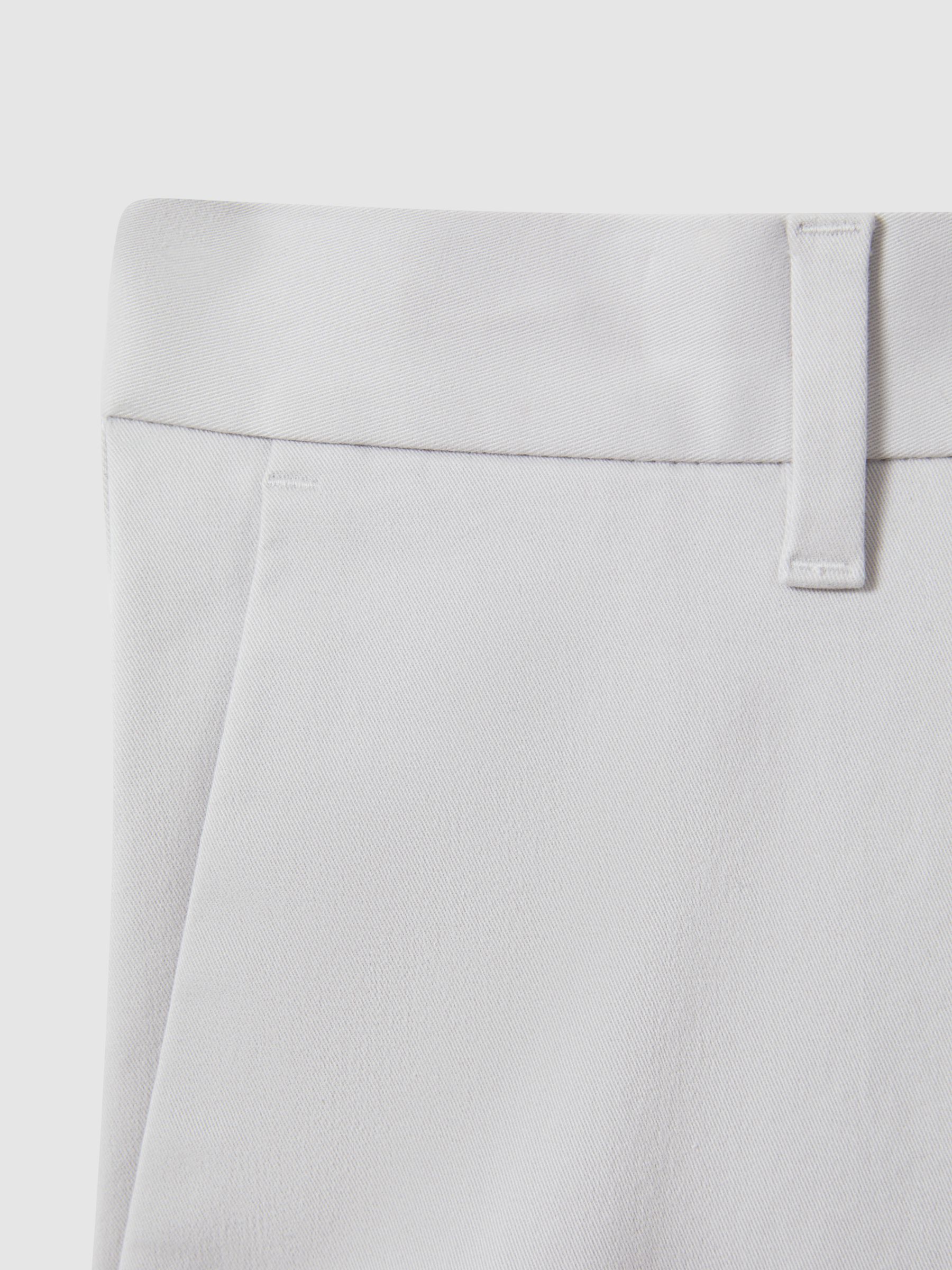 Modern Fit Cotton Blend Chino Shorts in Ice Grey - Image 6 of 6