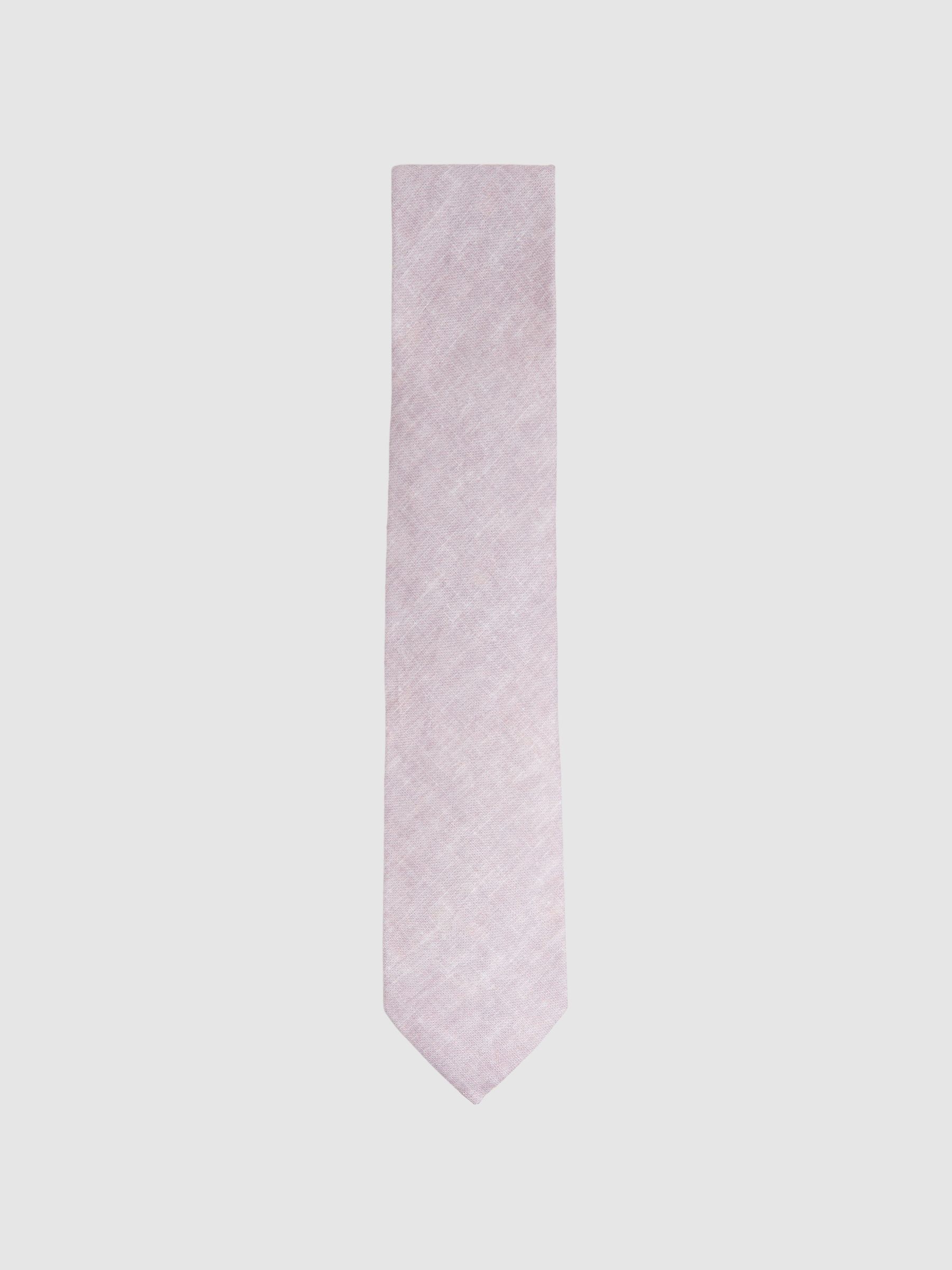 Linen Tie in Soft Rose - Image 1 of 5