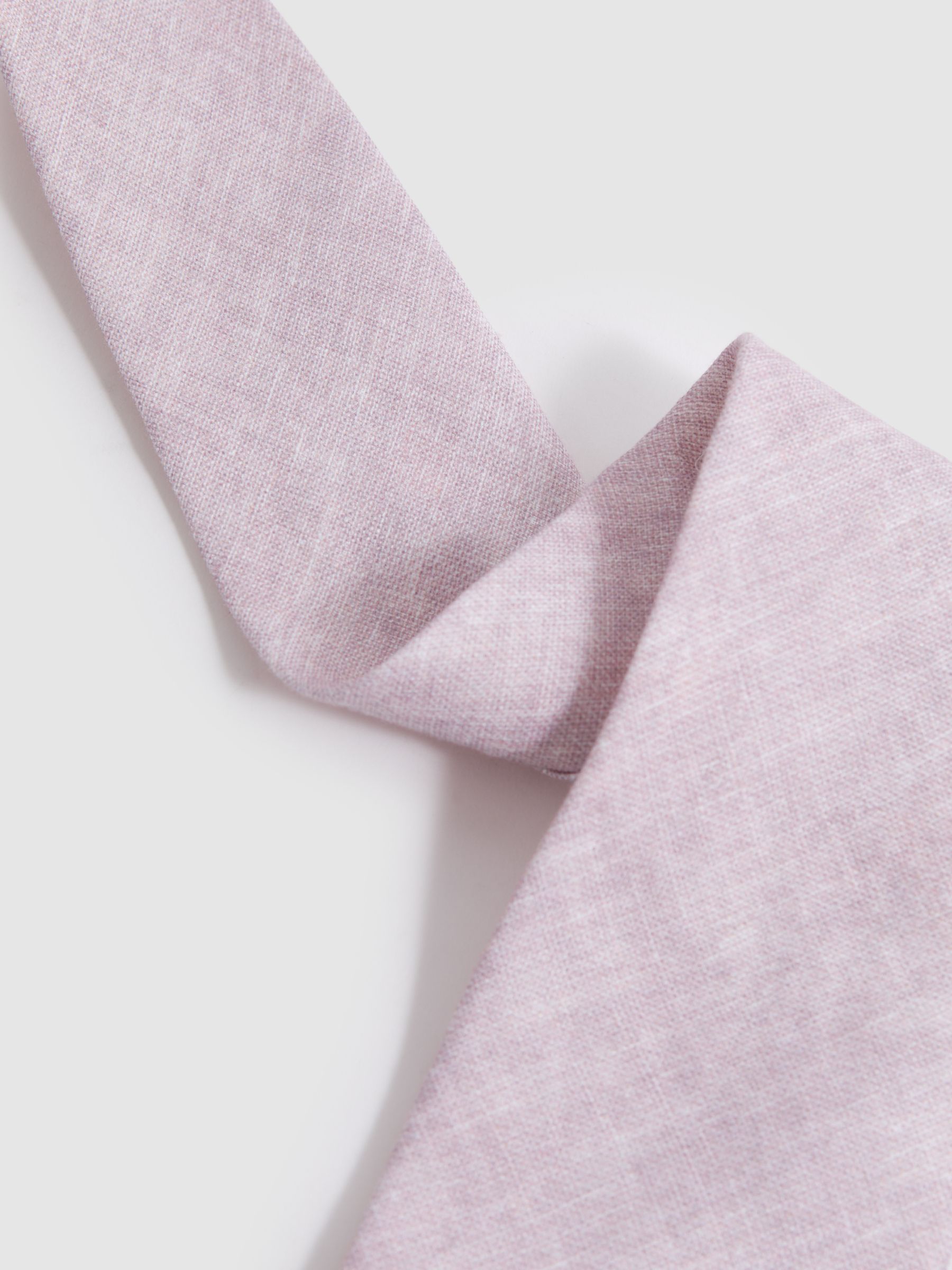 Linen Tie in Soft Rose - Image 3 of 5