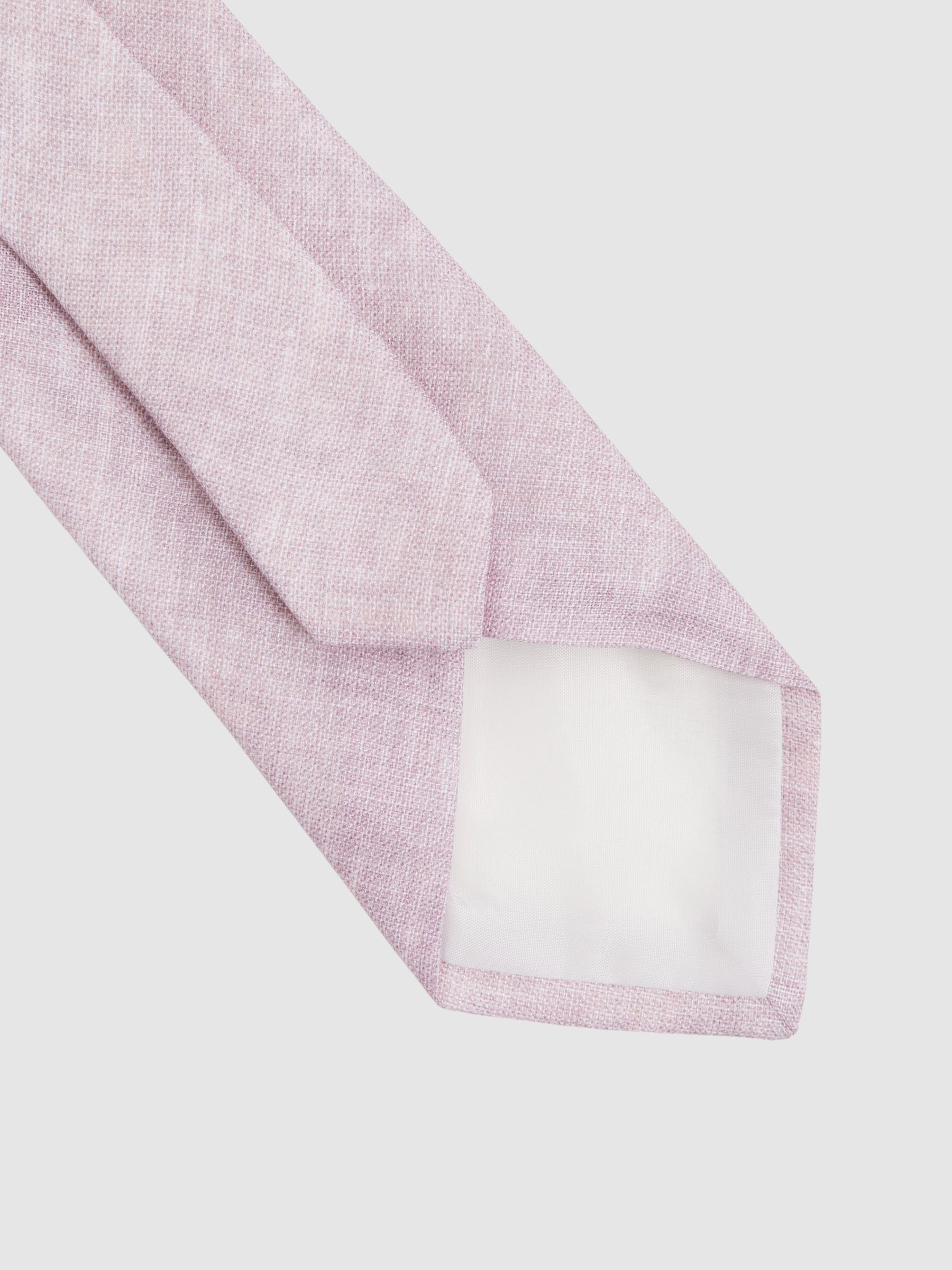 Linen Tie in Soft Rose - Image 4 of 5