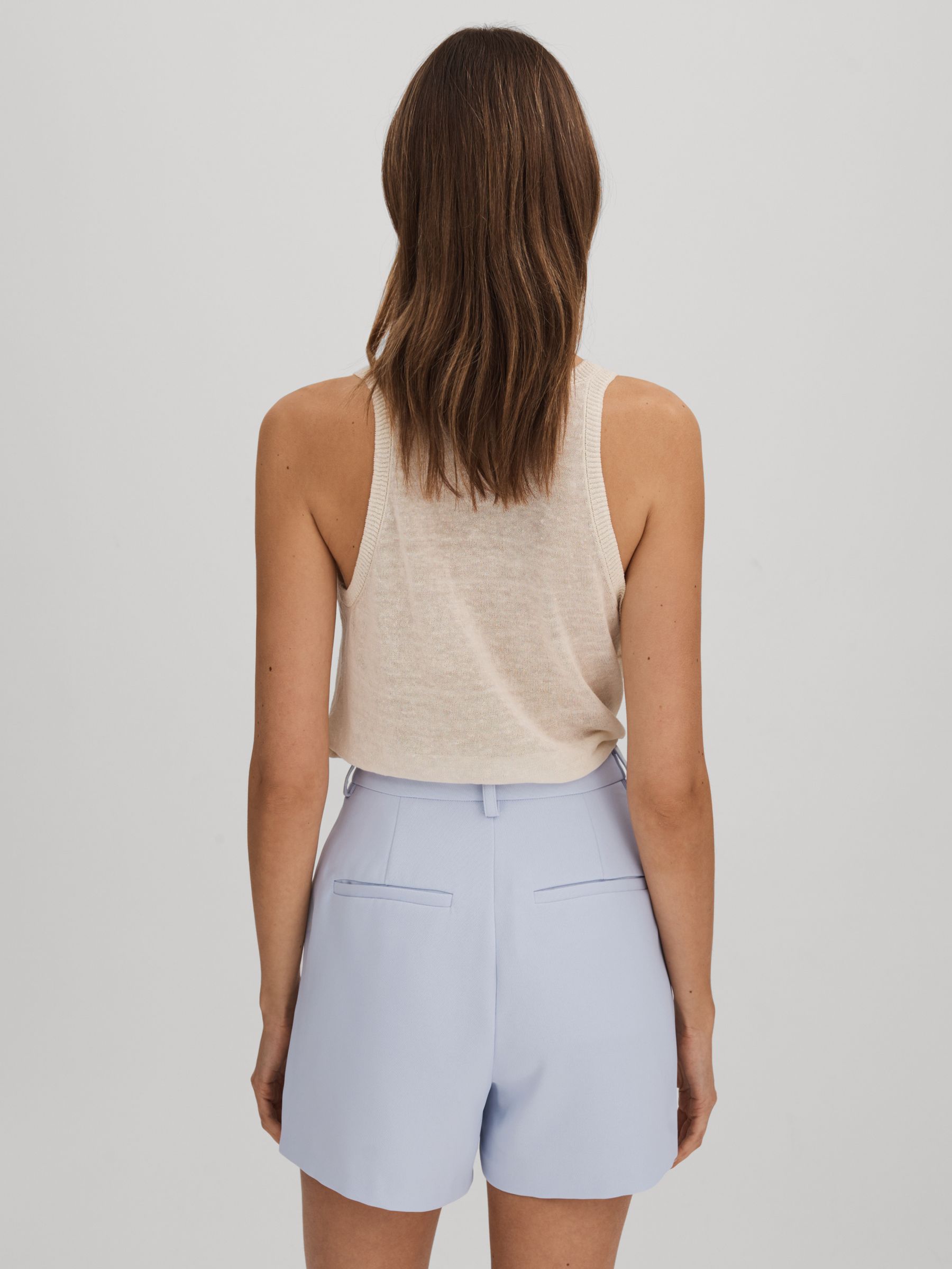 Good American Tailored Shorts in Blue - Image 4 of 5