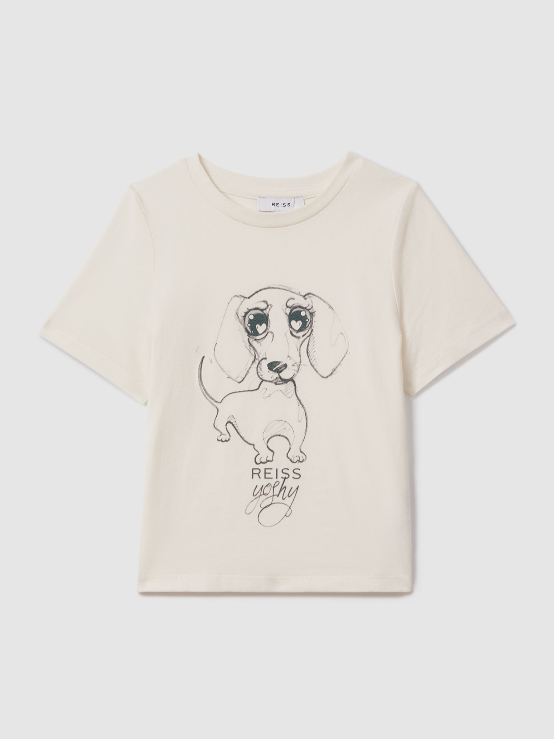 9-13 yrs Cotton Print T-Shirt in Ivory Print - Image 1 of 4