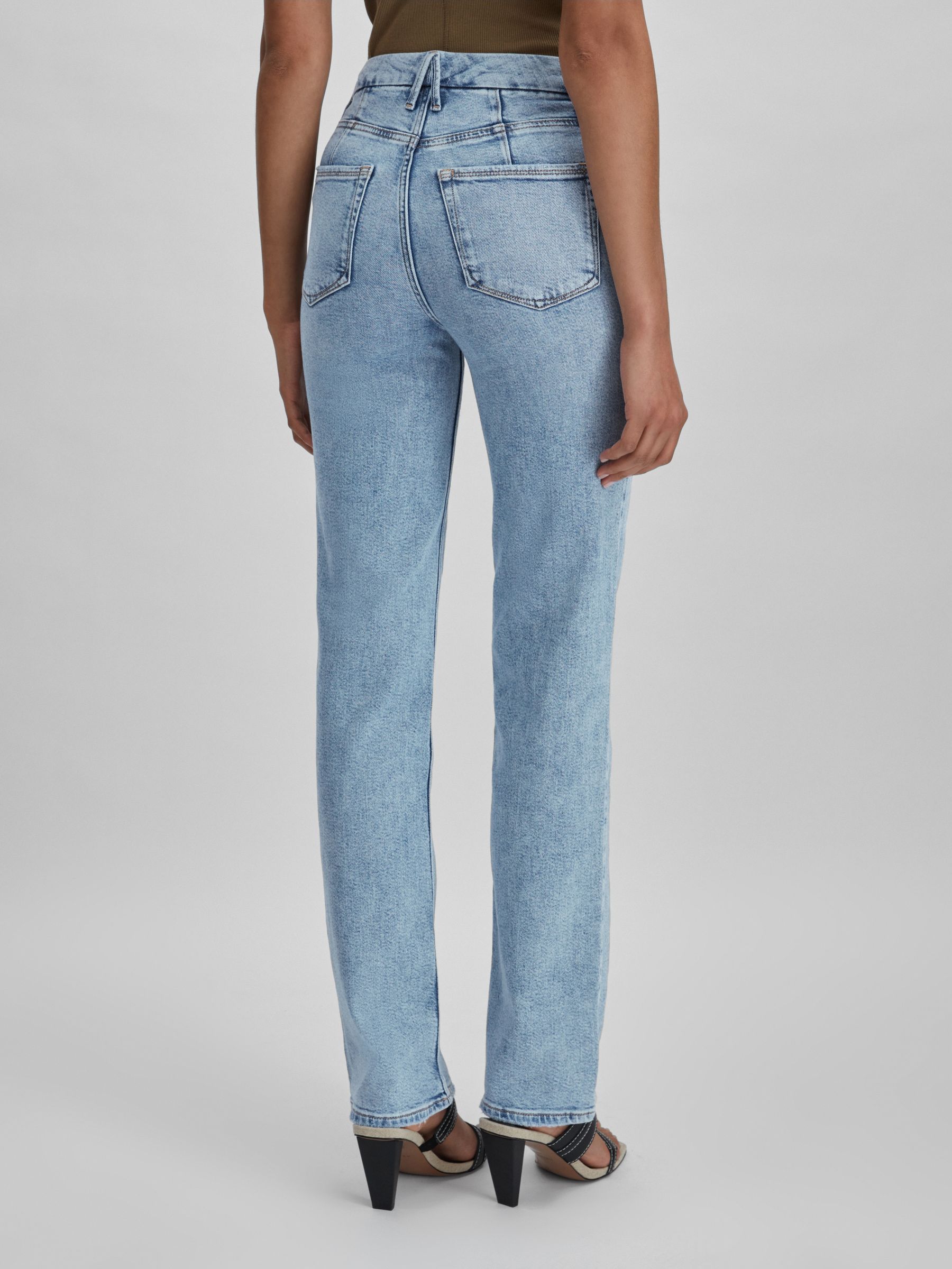 Good American Straight Leg Jeans in Indigo - Image 5 of 6