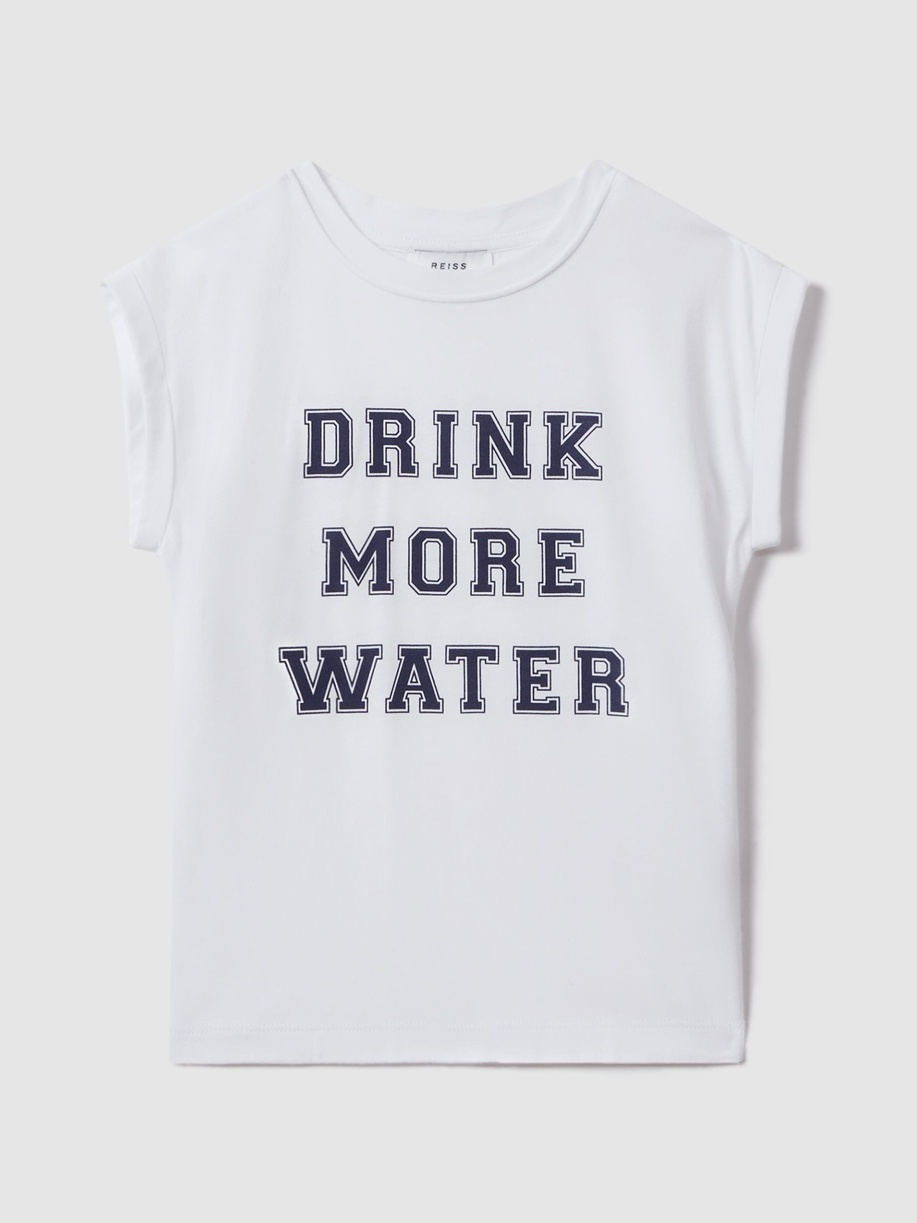 4-9 yrs Slogan Crew Neck T-Shirt in Ivory - Image 2 of 4