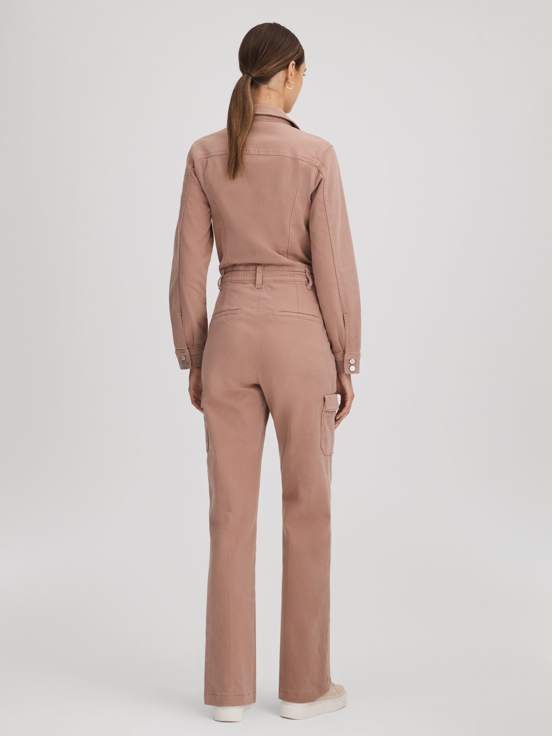 Paige Denim Jumpsuit in Mauve - Image 6 of 7