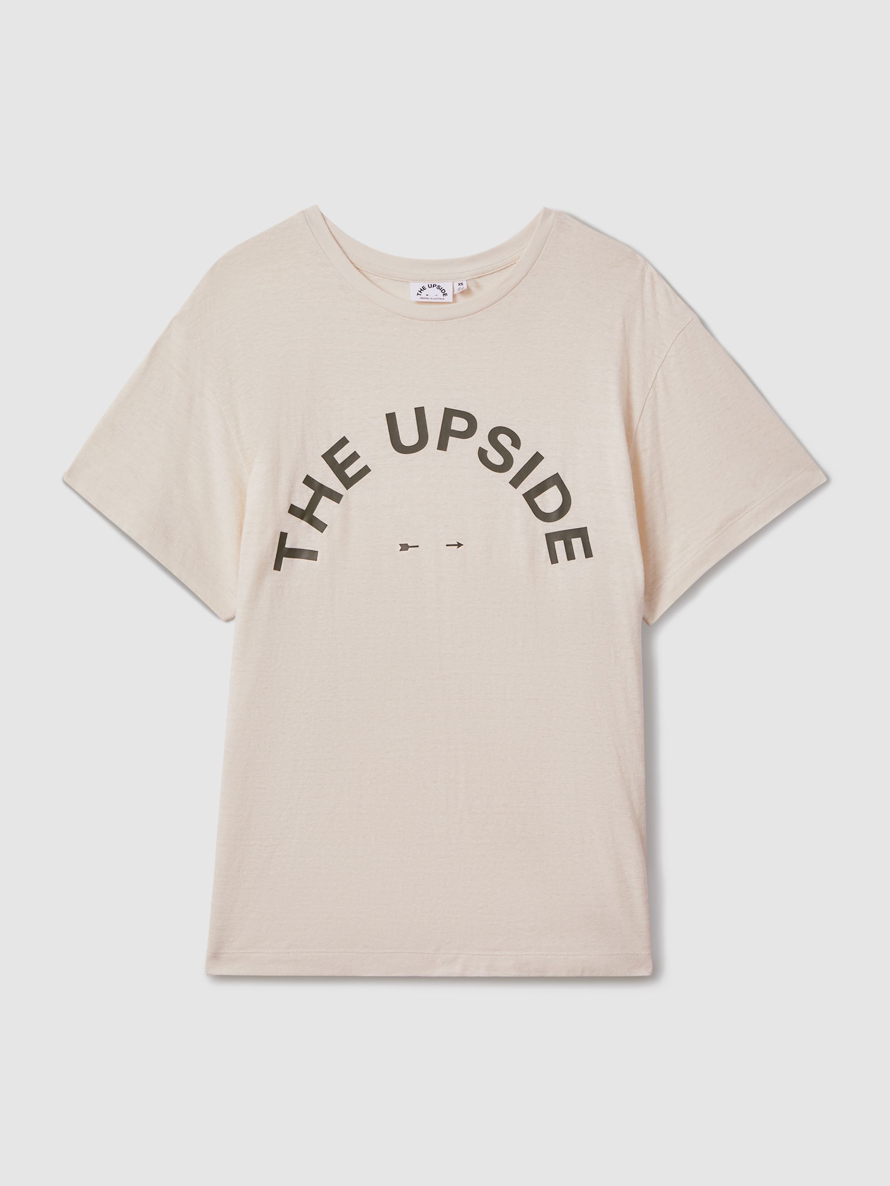 Logo Tee Natural The Upside Marled Crew-Neck T-Shirt - Image 2 of 5