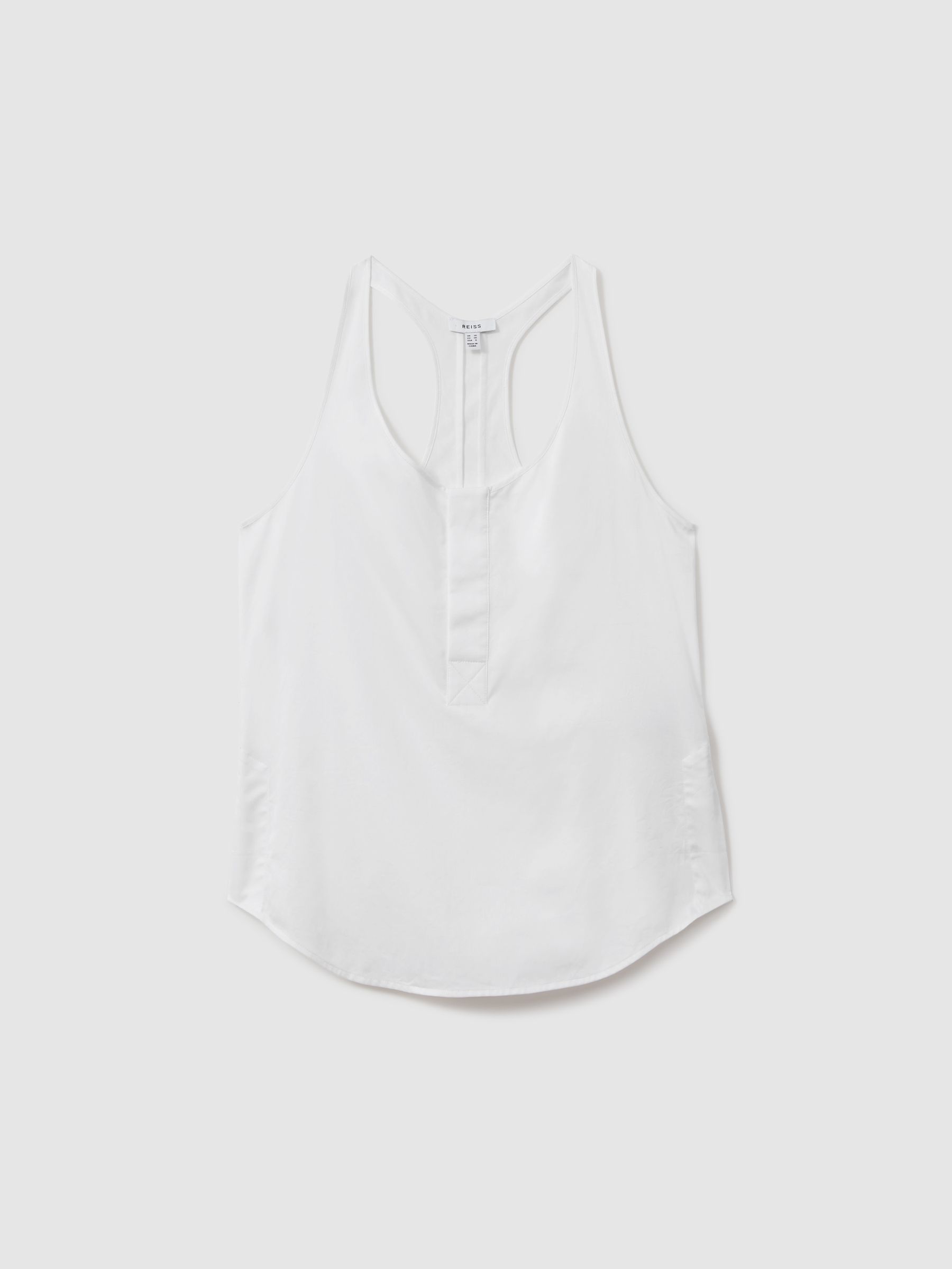 Relaxed Cotton Scoop Neck Vest in Ivory - Image 2 of 6