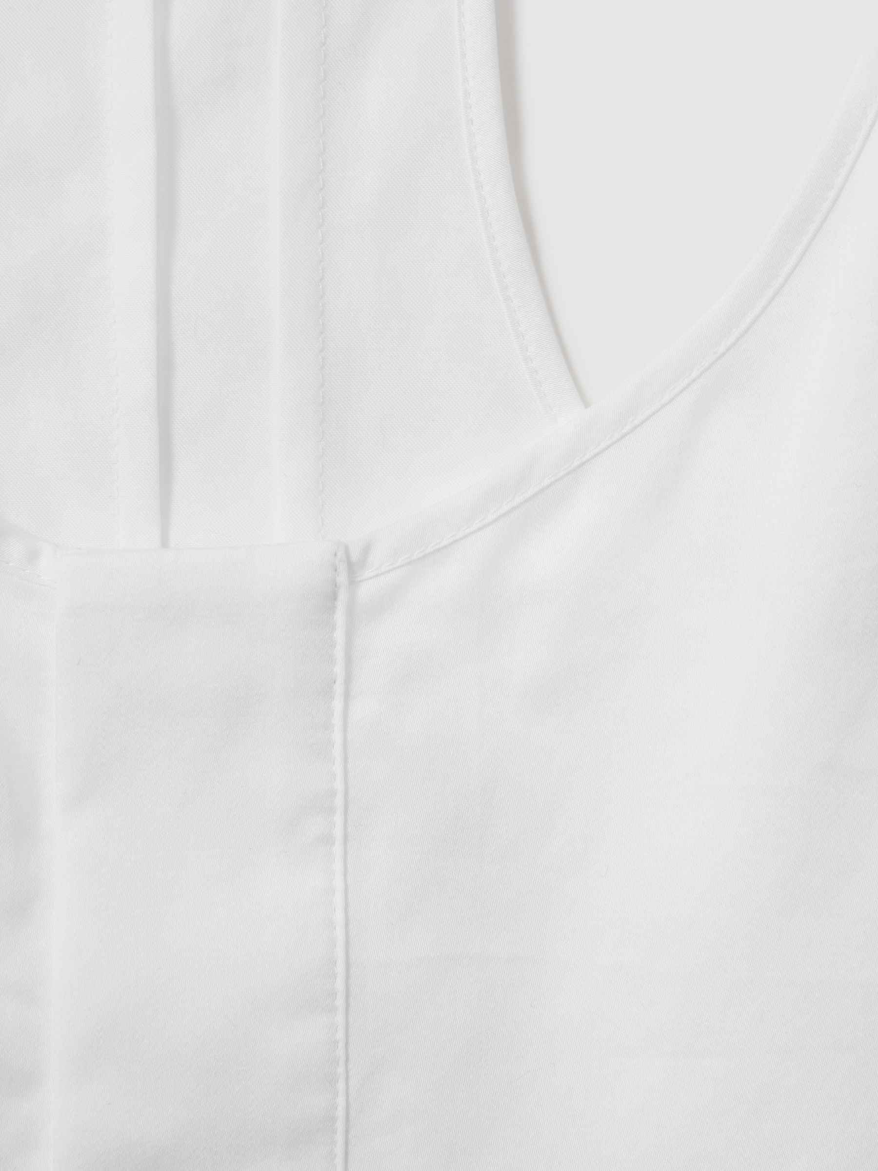 Relaxed Cotton Scoop Neck Vest in Ivory - image 3