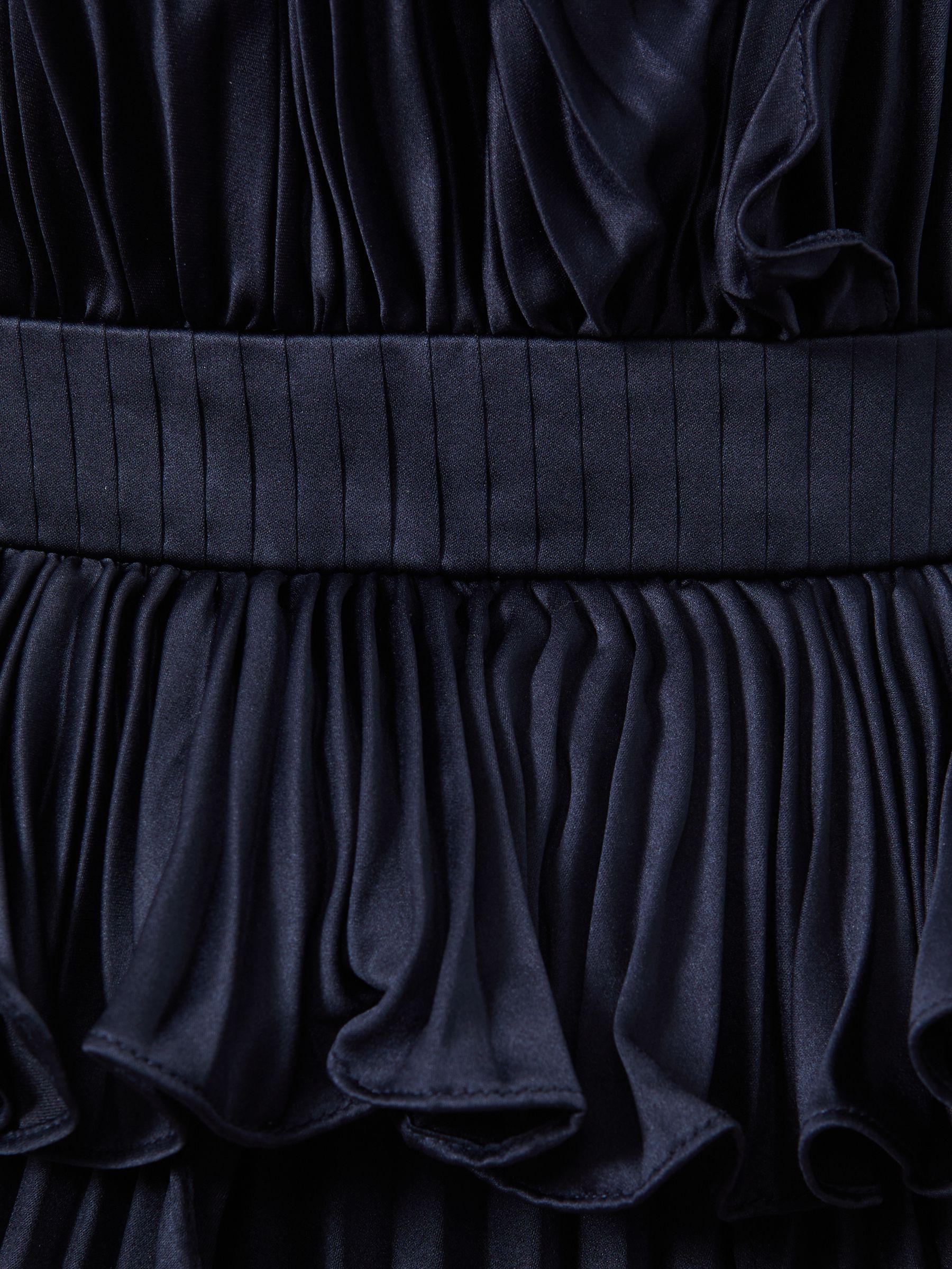 Amur Strapless Ruffle Mini Dress in Navy - Image 6 of 6