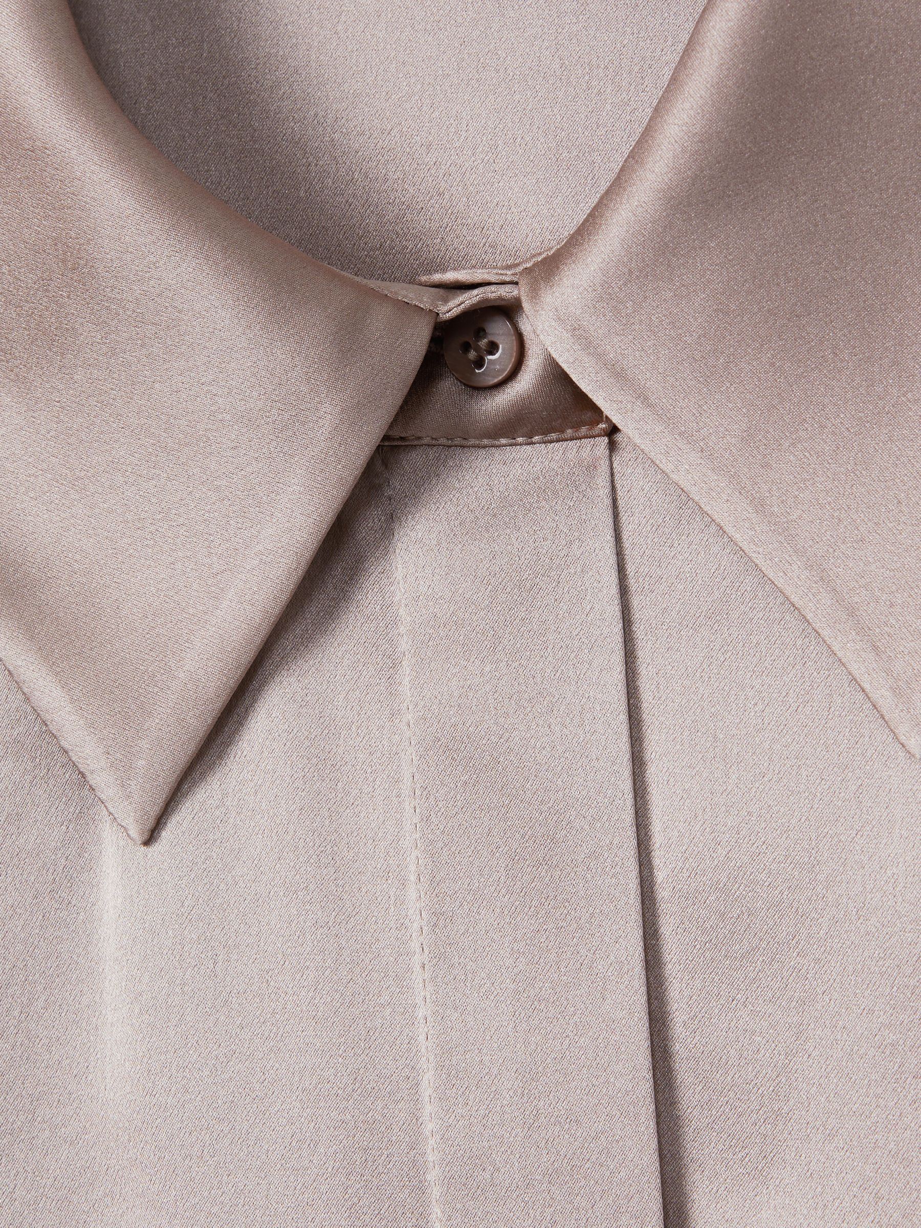 Silk Relaxed Sleeve Blouse in Champagne - Image 6 of 6