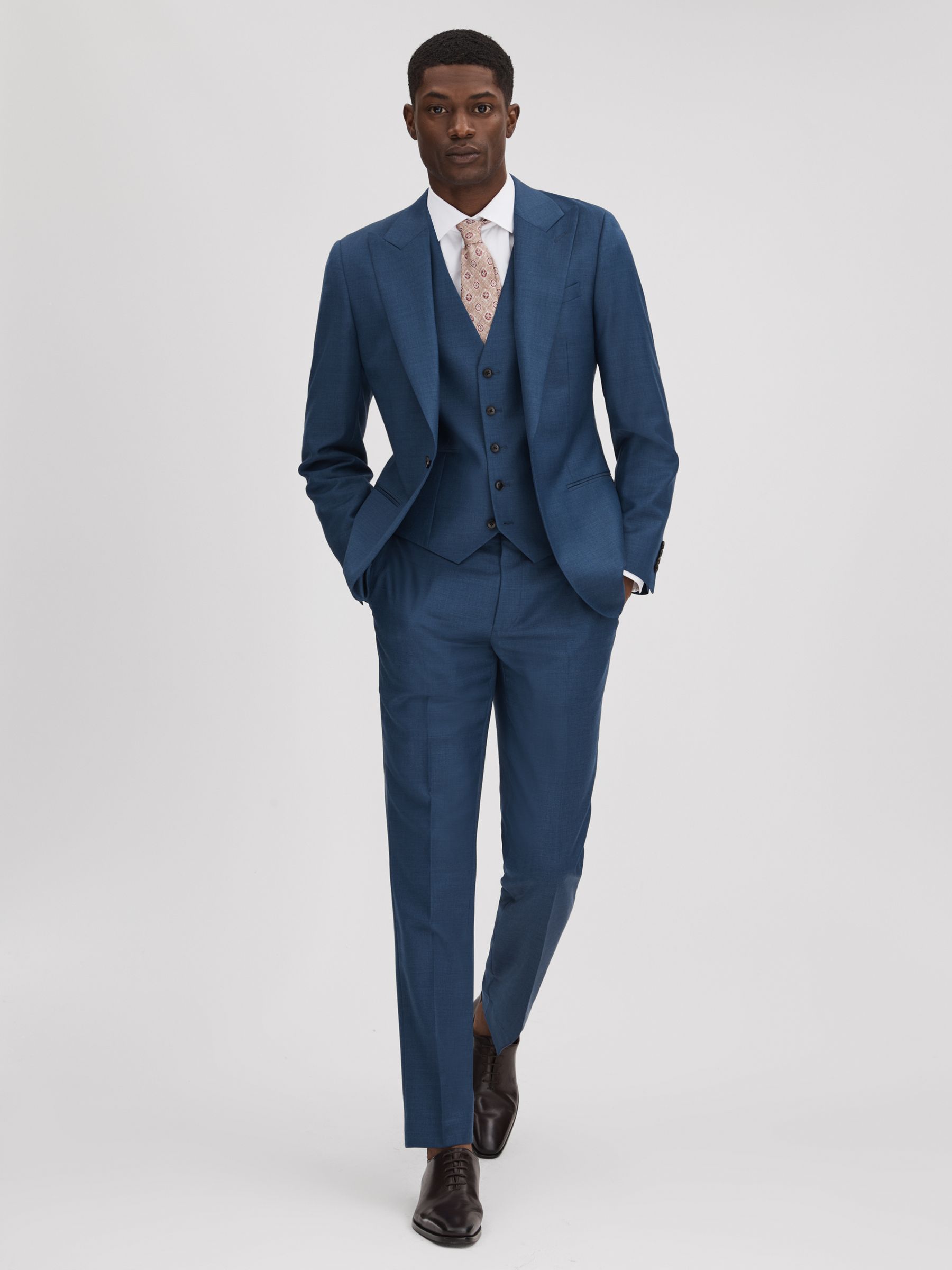 Silk Medallion Print Tie in Oatmeal/Rose - Image 2 of 5