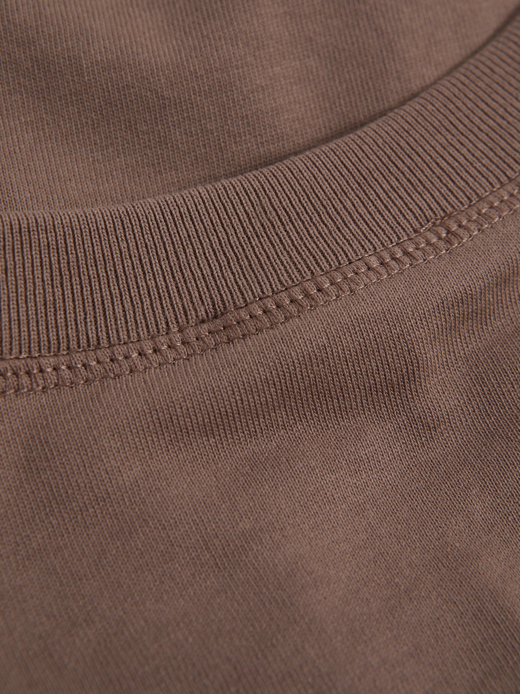 Oversized Garment Dye T-Shirt in Deep Taupe - Image 5 of 5
