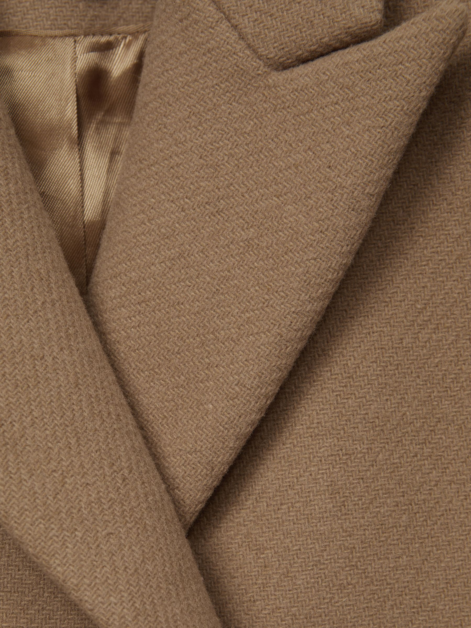 13-14 yrs Mid Length Wool Blend Coat in Camel - Image 4 of 4