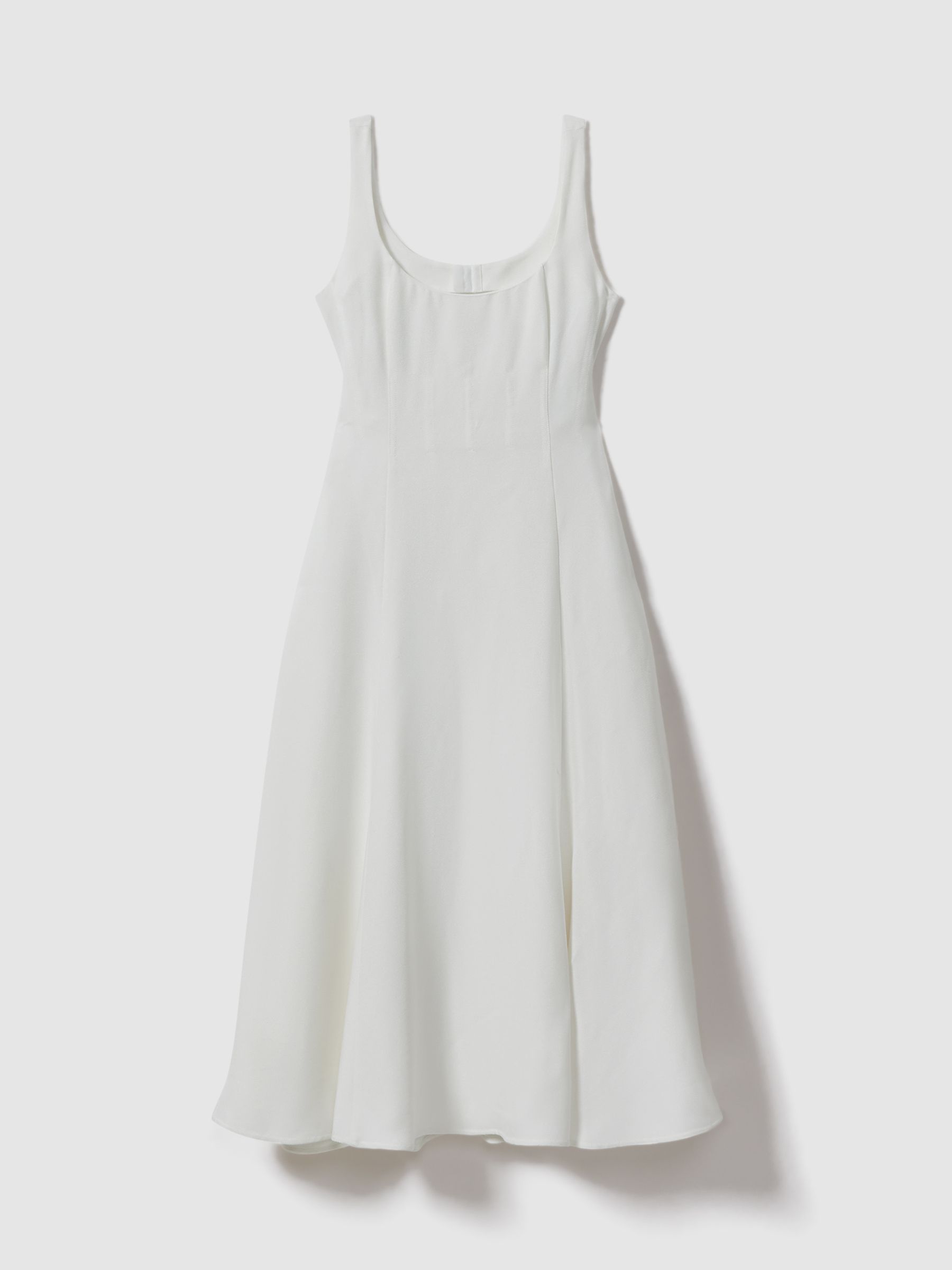 Atelier Textured Corset Detail Maxi Dress in Off White - Image 2 of 5