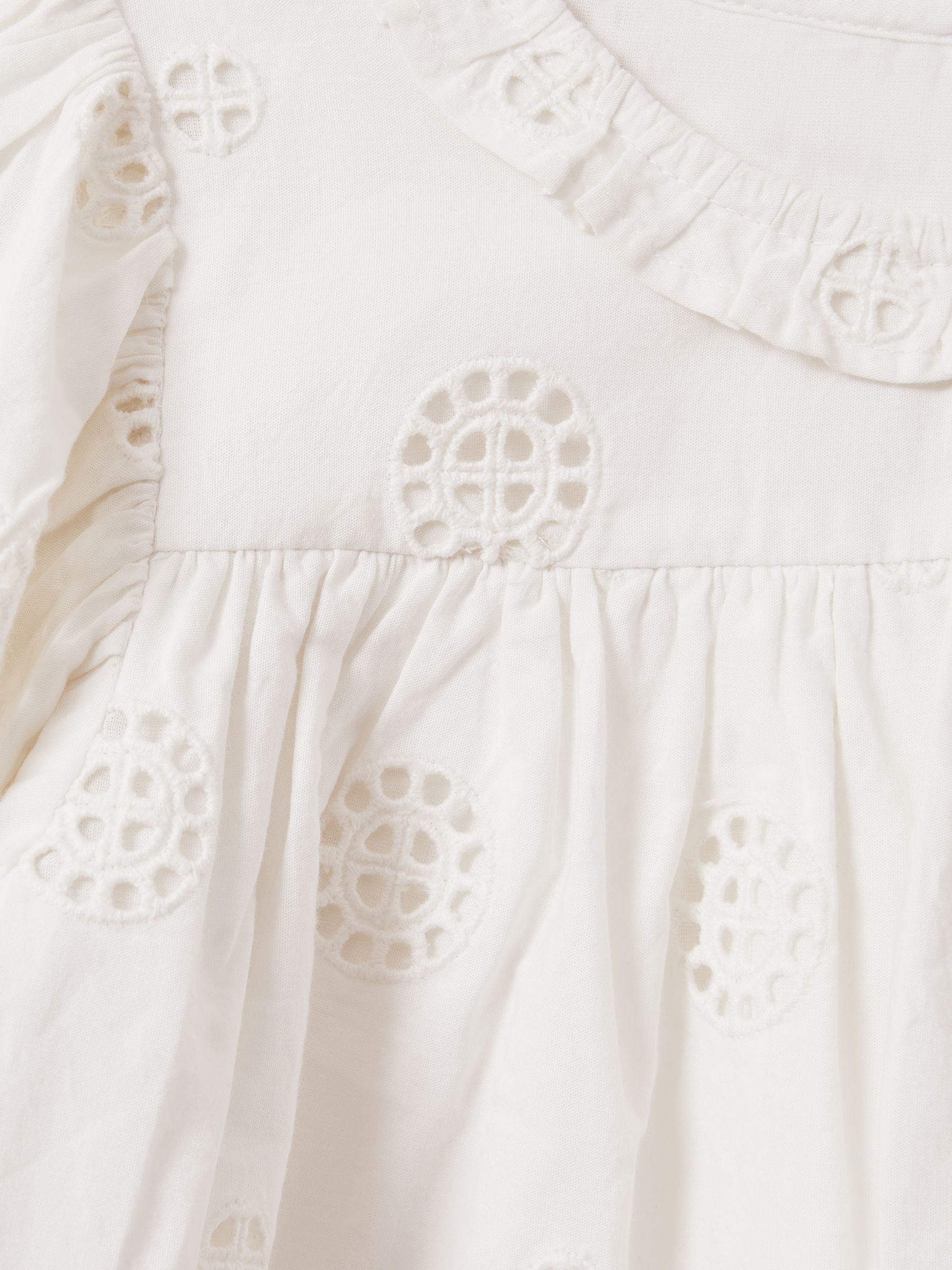 4-9 yrs Cotton Broderie Blouse in Ivory - Image 4 of 4