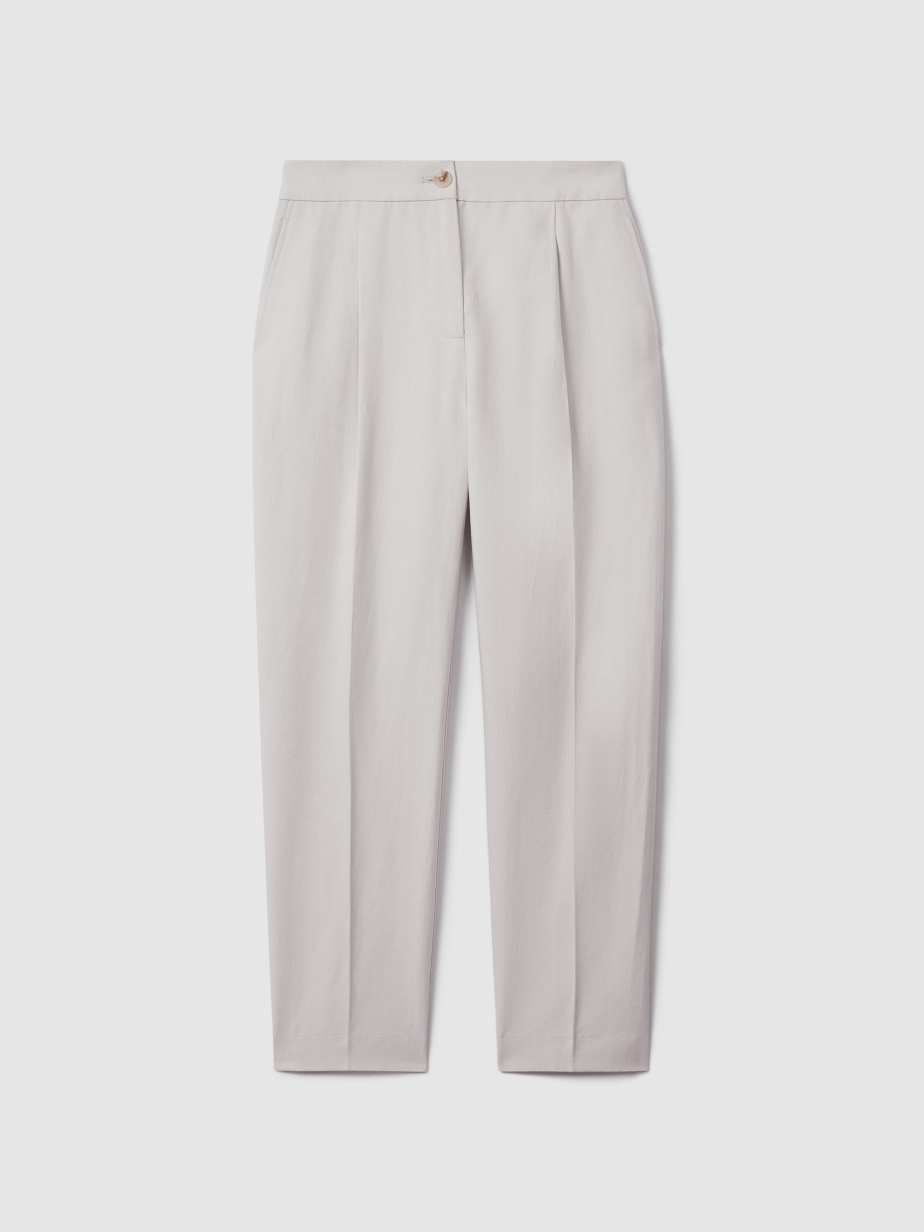 Petite Tapered Suit Trousers with TENCEL™ Fibers in Light Grey - Image 2 of 7