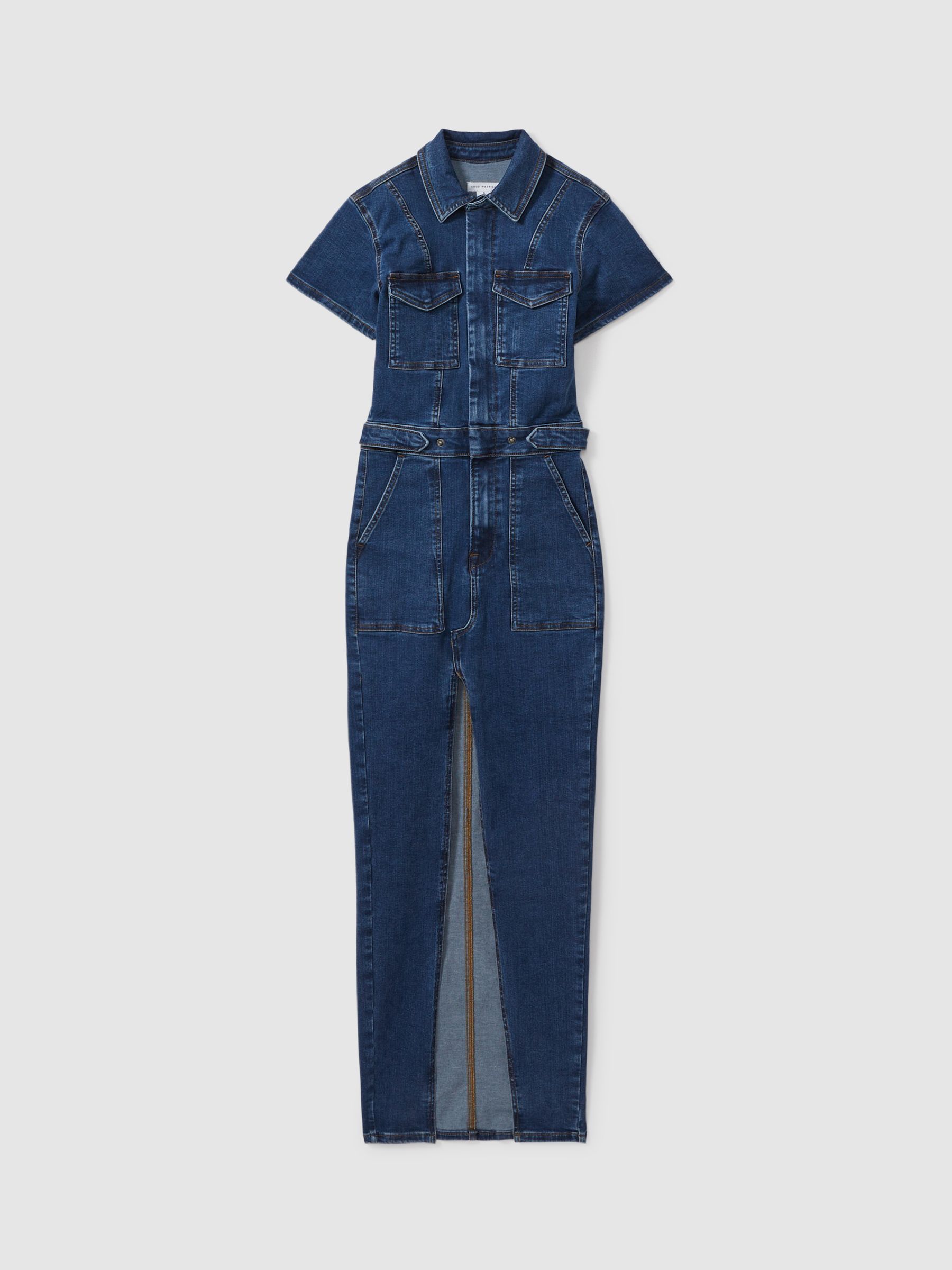 Denim Maxi Dress in Indigo - Image 2 of 5