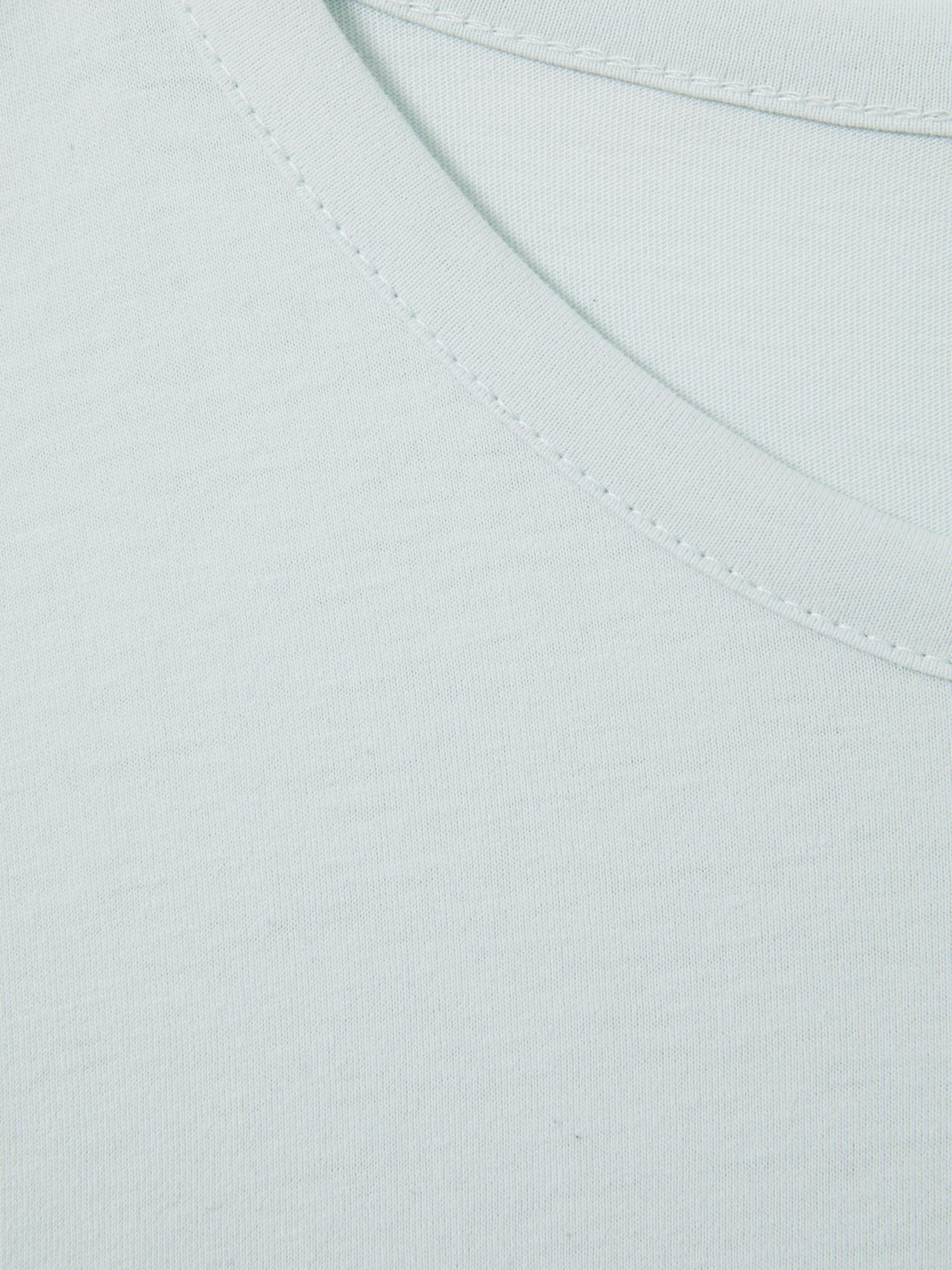Cotton Crew Neck T-Shirt in Mint - Image 6 of 6