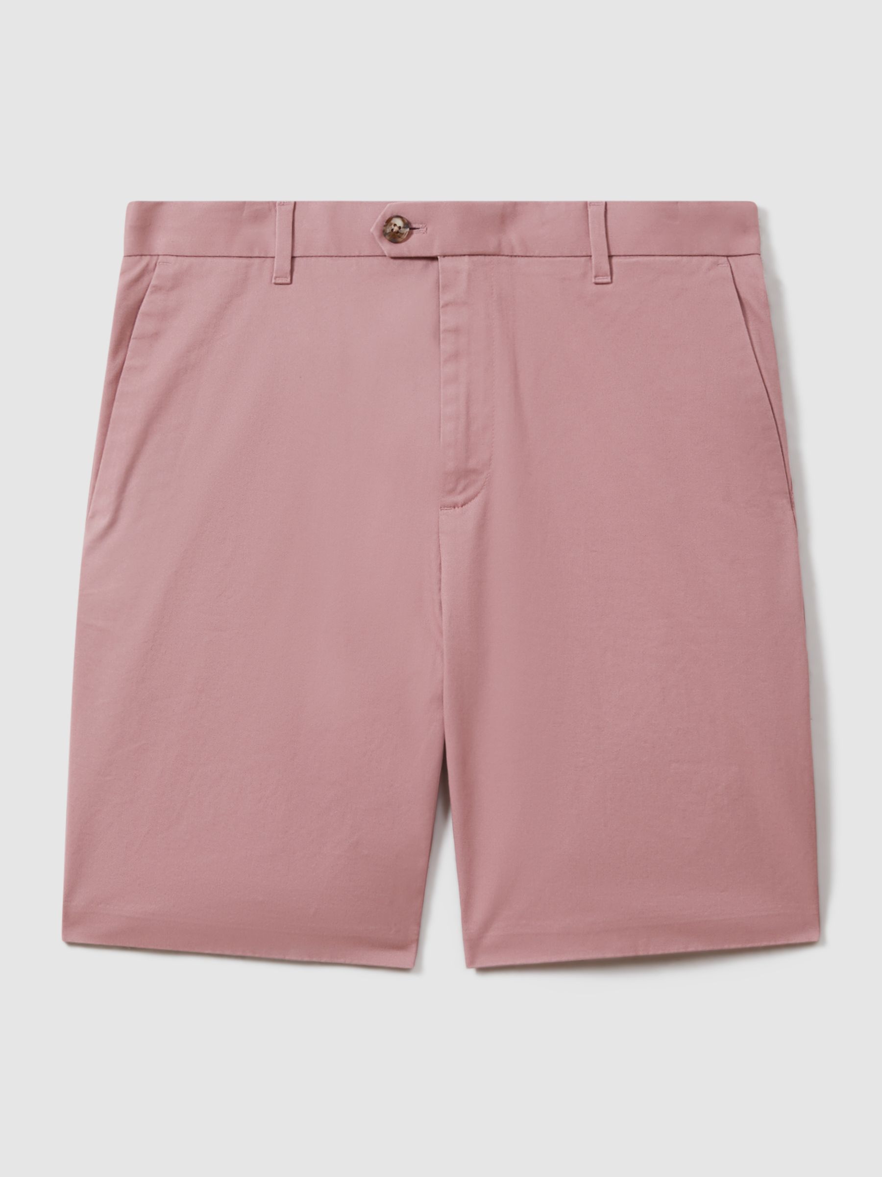 Modern Fit Cotton Blend Chino Shorts in Dusty Pink - Image 2 of 7