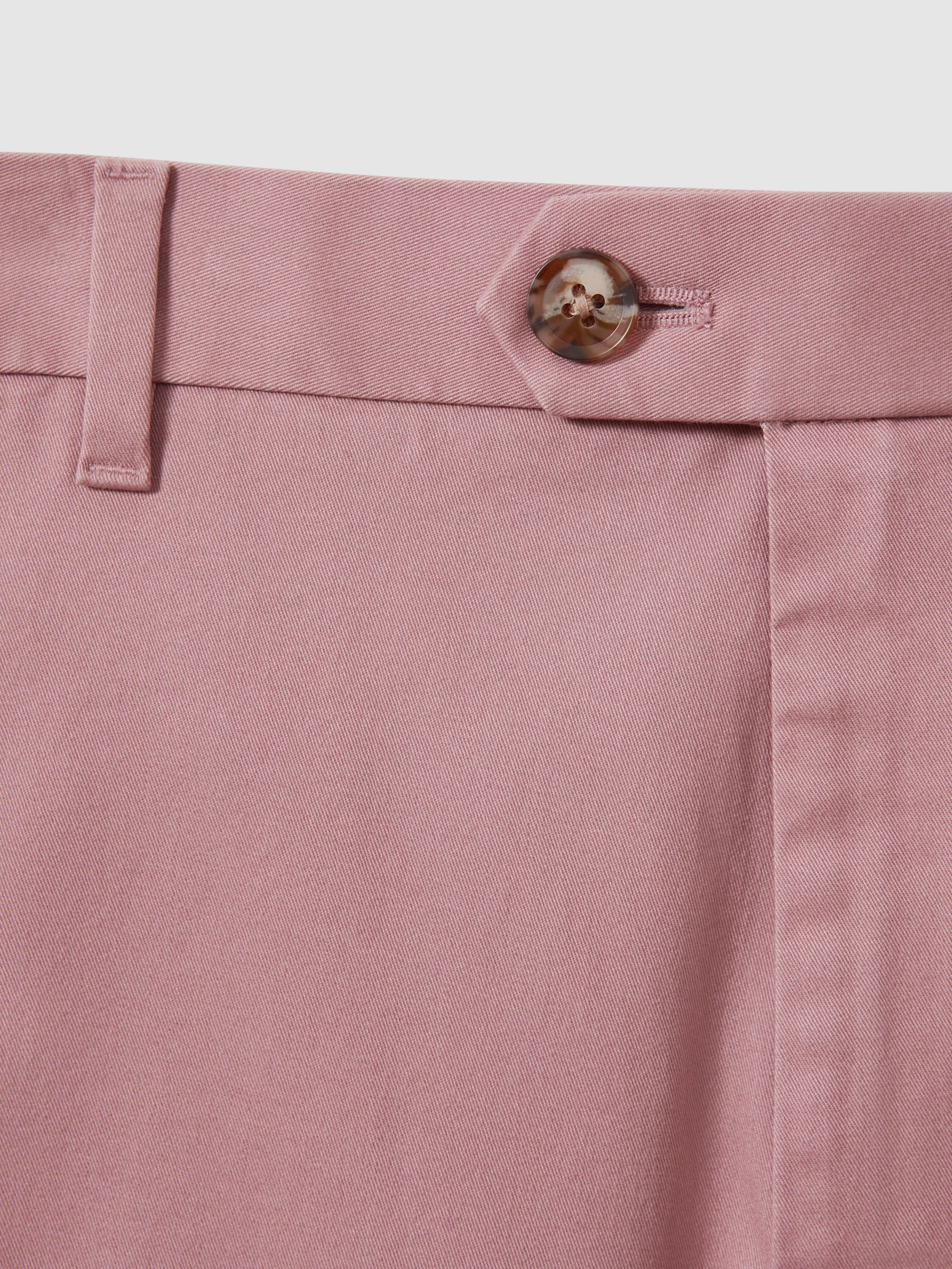 Modern Fit Cotton Blend Chino Shorts in Dusty Pink - Image 7 of 7