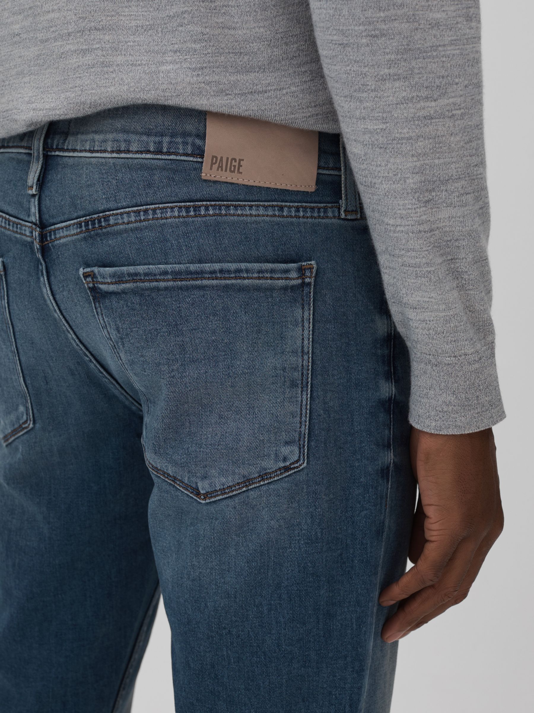 Paige Slim Fit Stretch Jeans in Hernandez Blue - Image 4 of 6