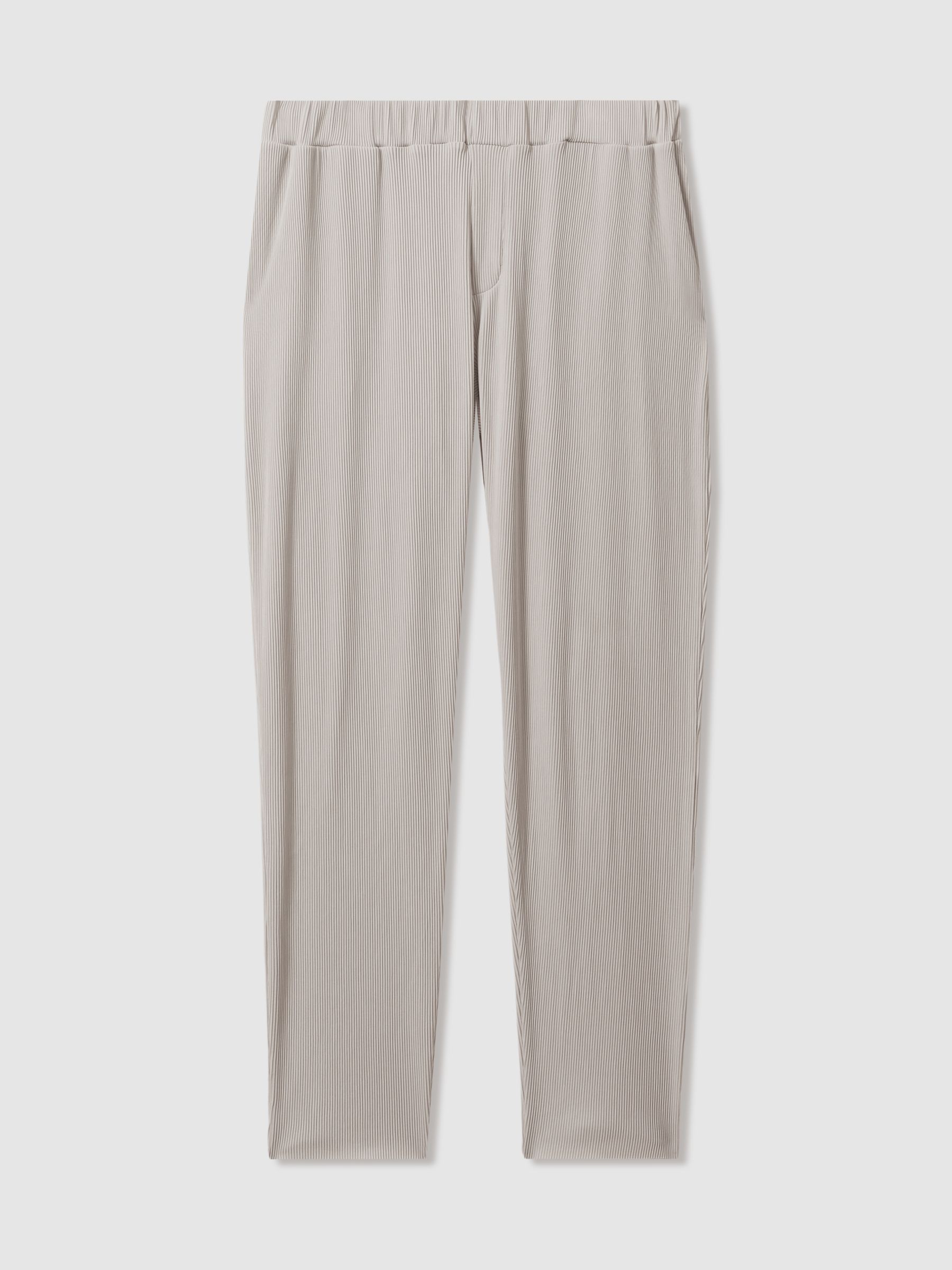 Ribbed Elasticated Waist Trousers in Silver - Image 2 of 5