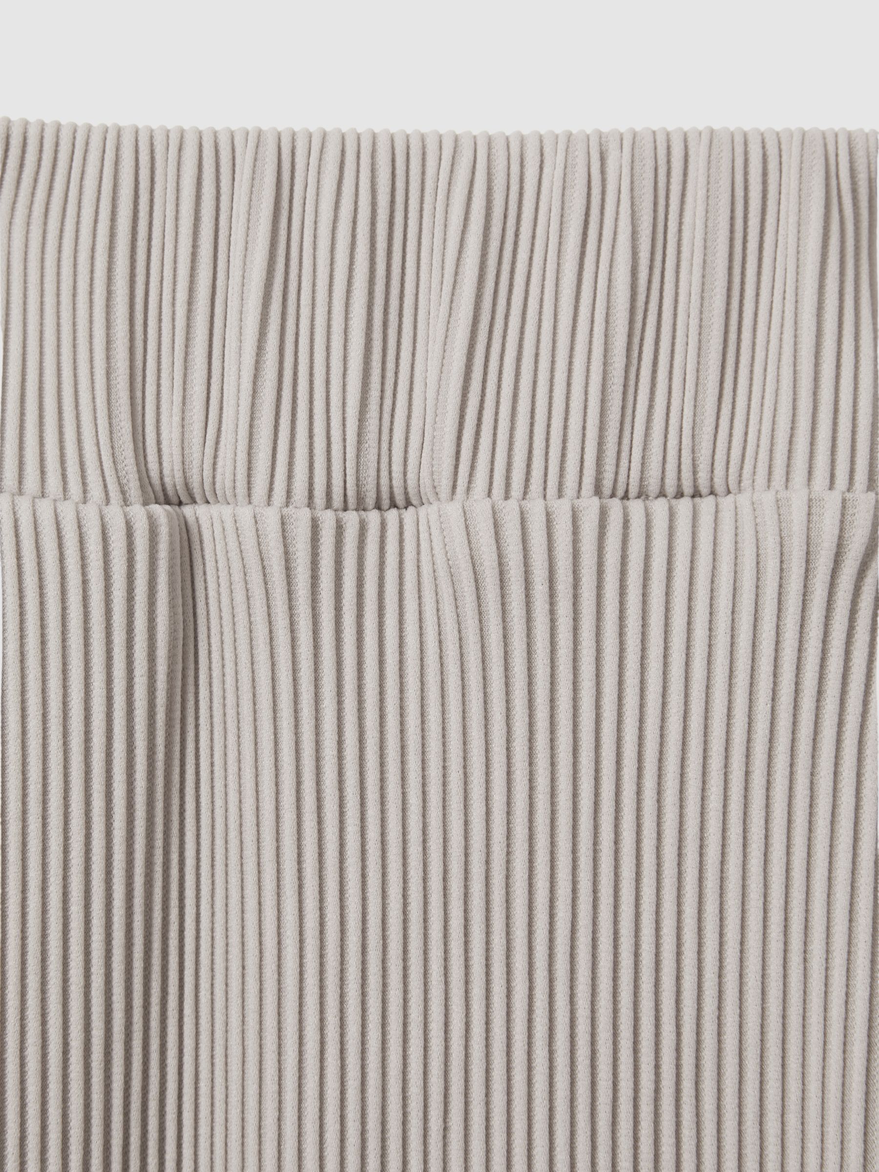 Ribbed Elasticated Waist Trousers in Silver - Image 5 of 5