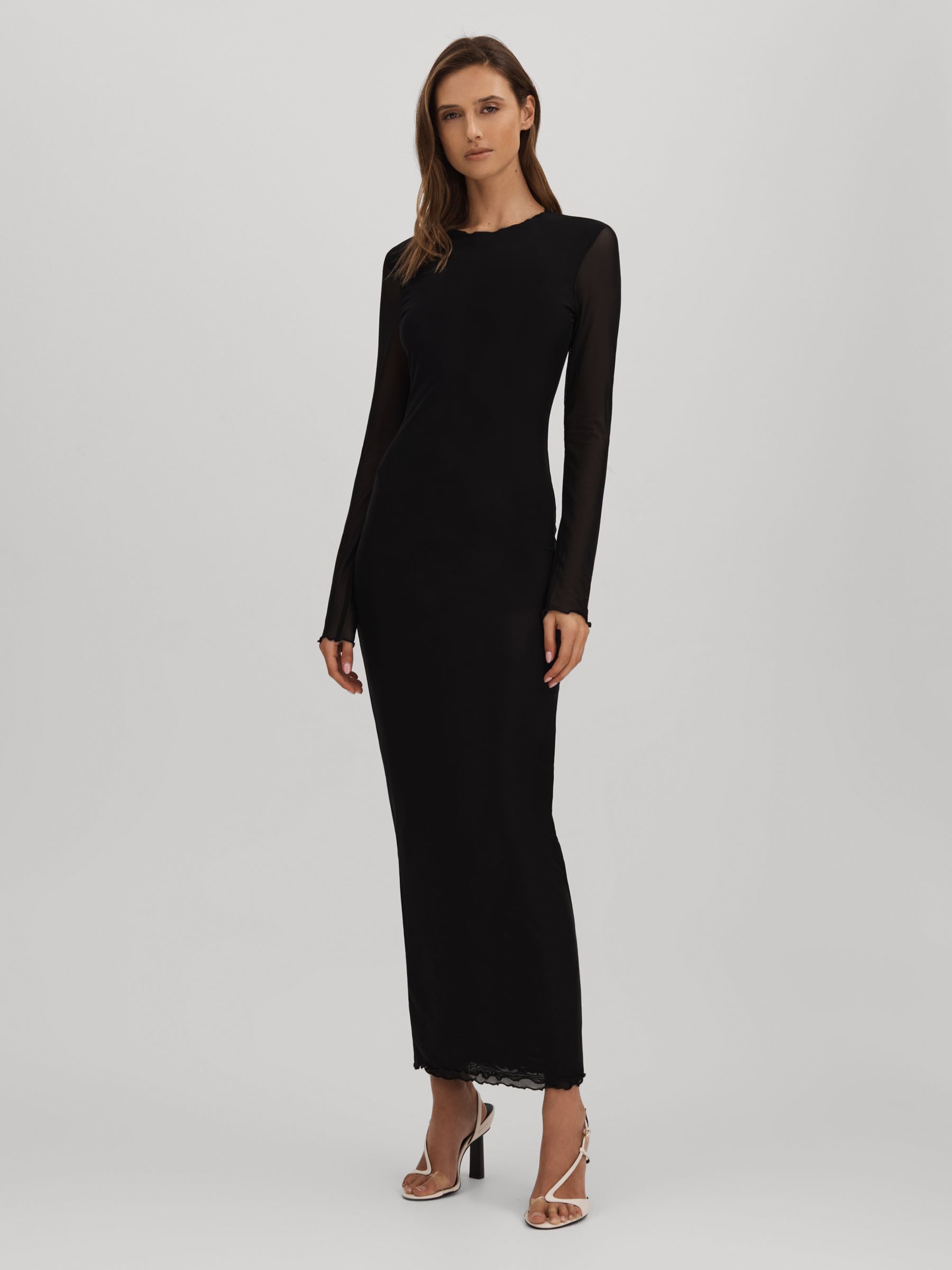 Good American Mesh Maxi Dress in Black - Image 3 of 5