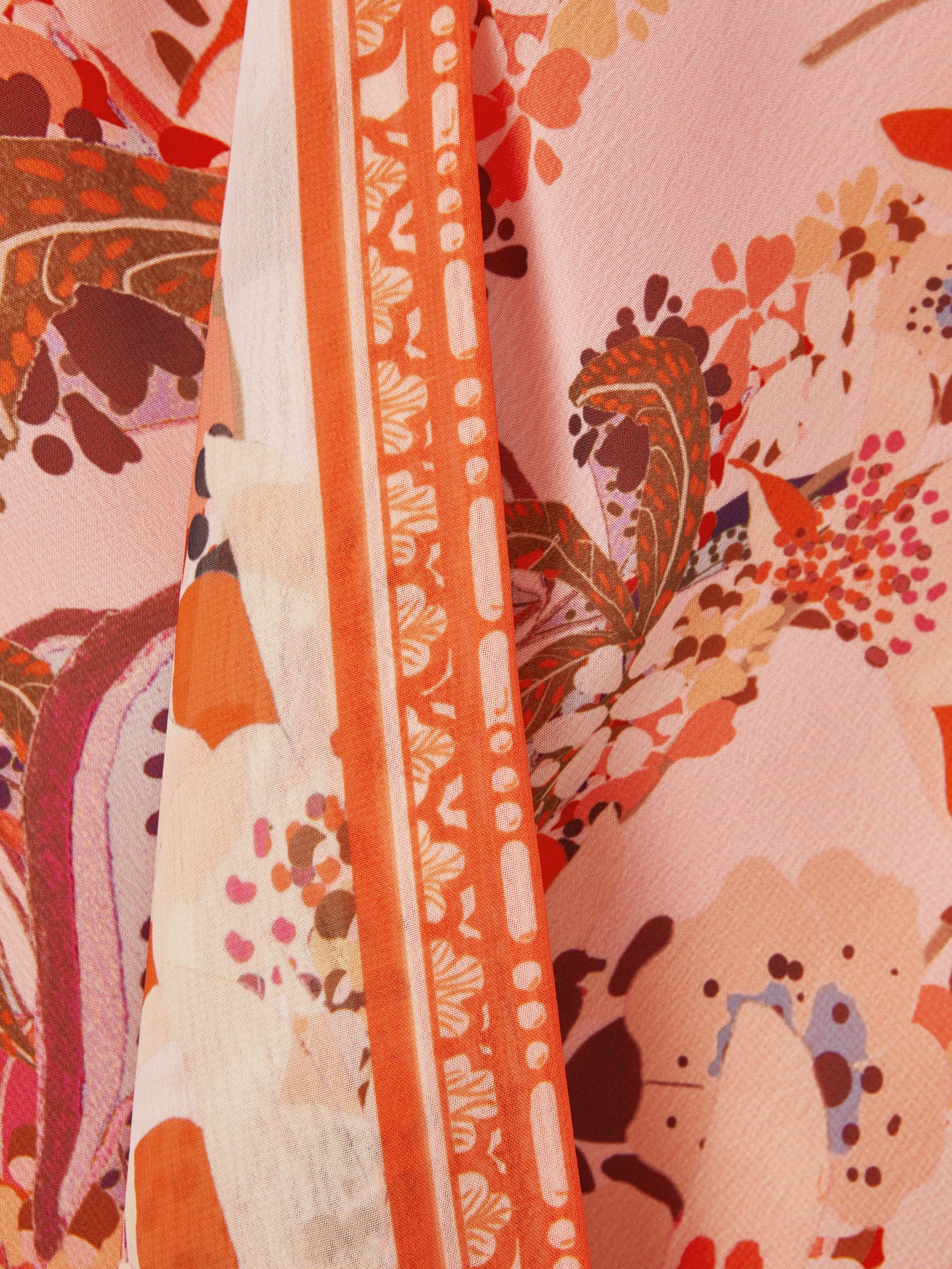 13-14 yrs Printed Draped Halter Neck Dress in Pink Print - Image 4 of 4