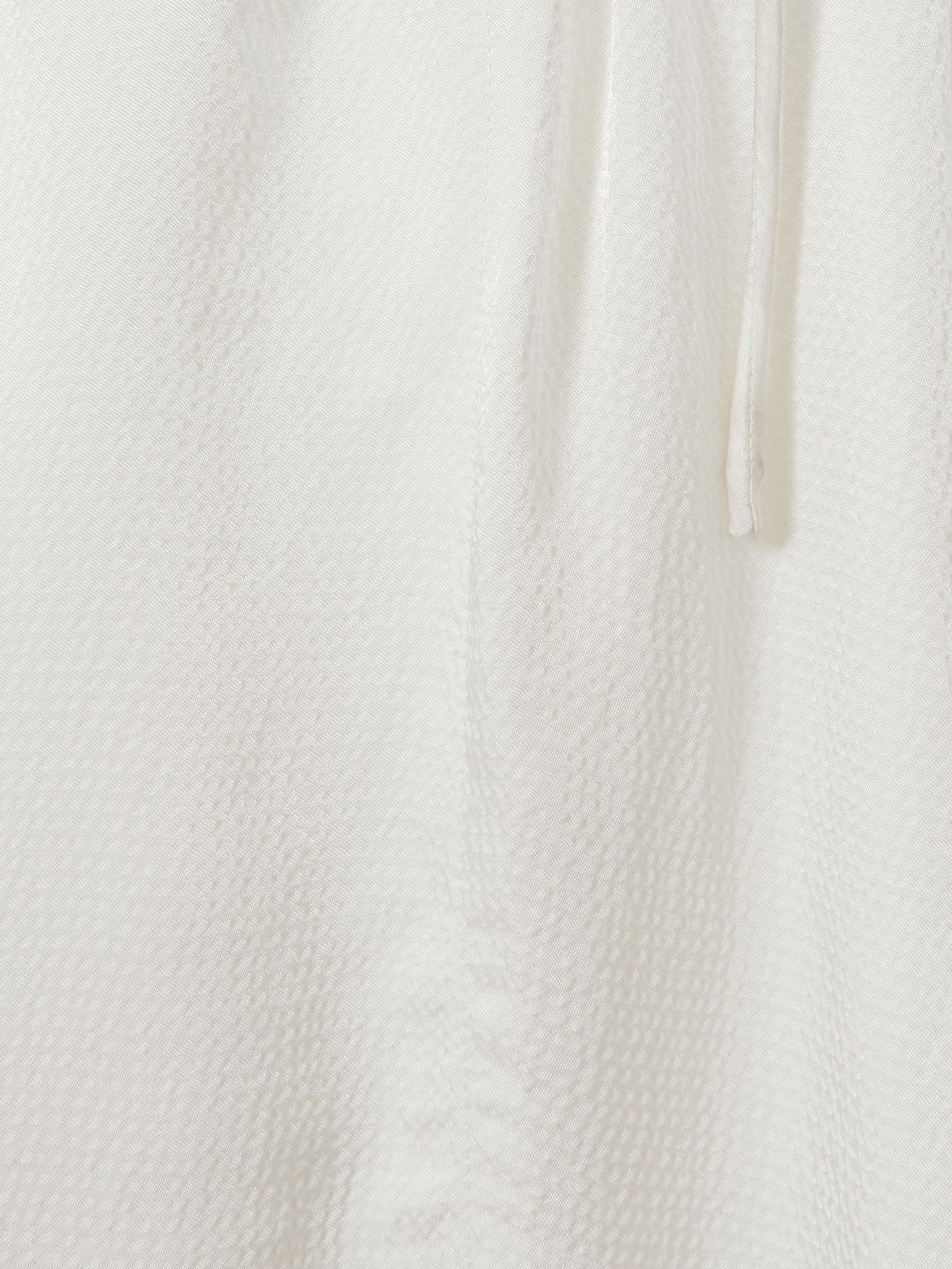 Textured Wide Leg Cover-Up Trousers in Ivory - Image 5 of 5