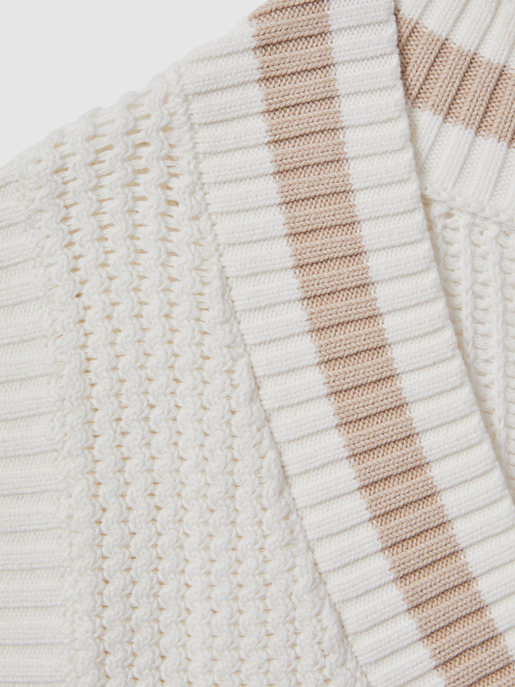 The Upside Knitted Cotton Cropped Vest in White - Image 5 of 5