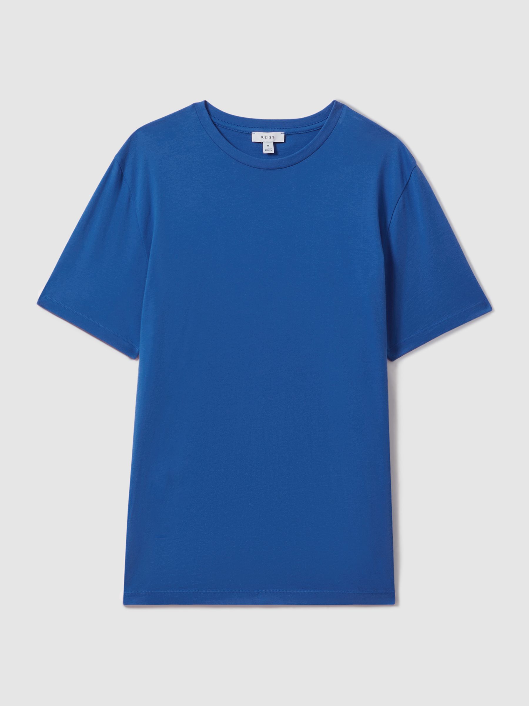 Cotton Crew Neck T-Shirt in Lapis Blue - Image 2 of 5