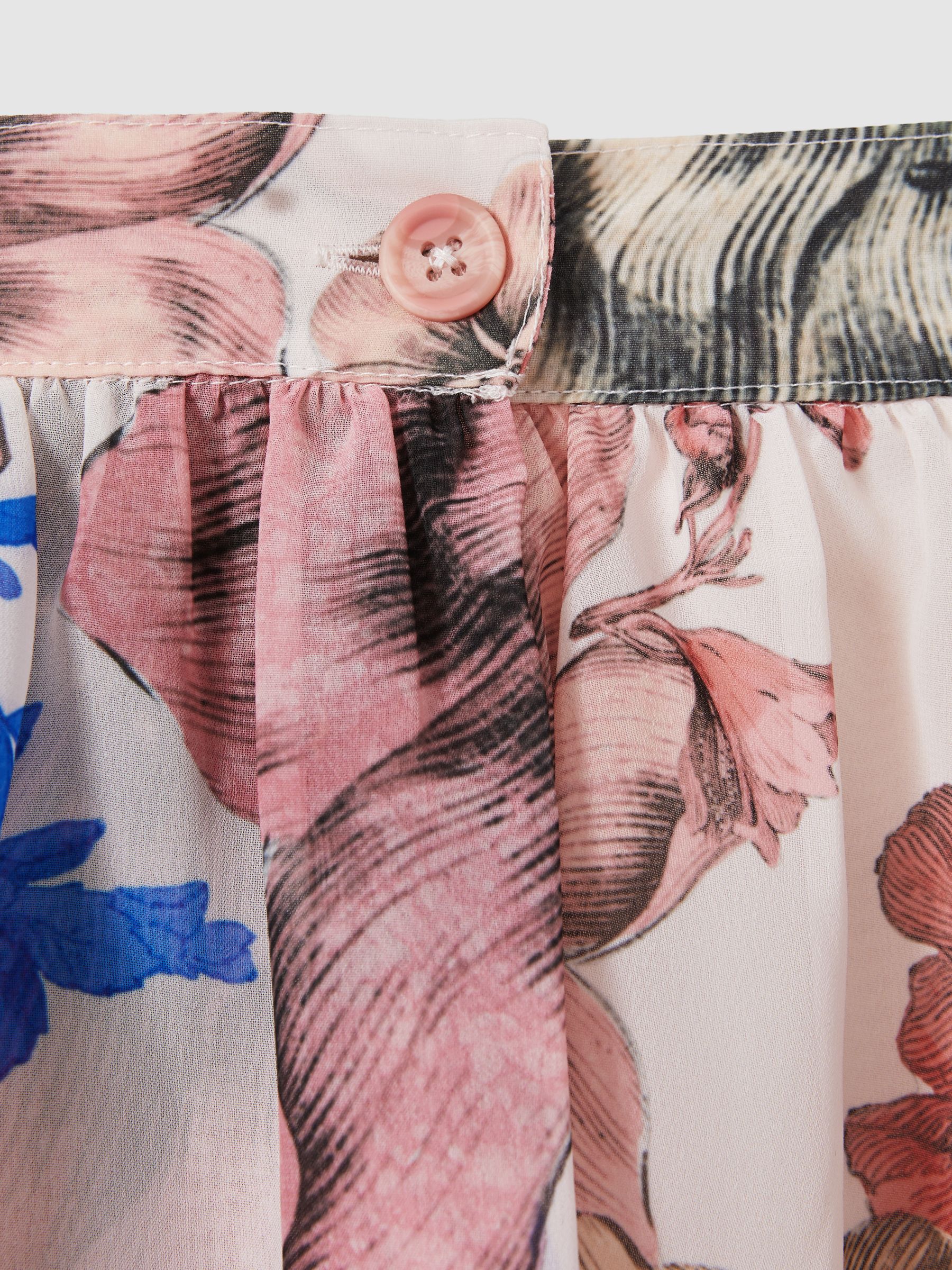 4-9 yrs Floral Print Skort Co-Ord in Pink Print - Image 5 of 5