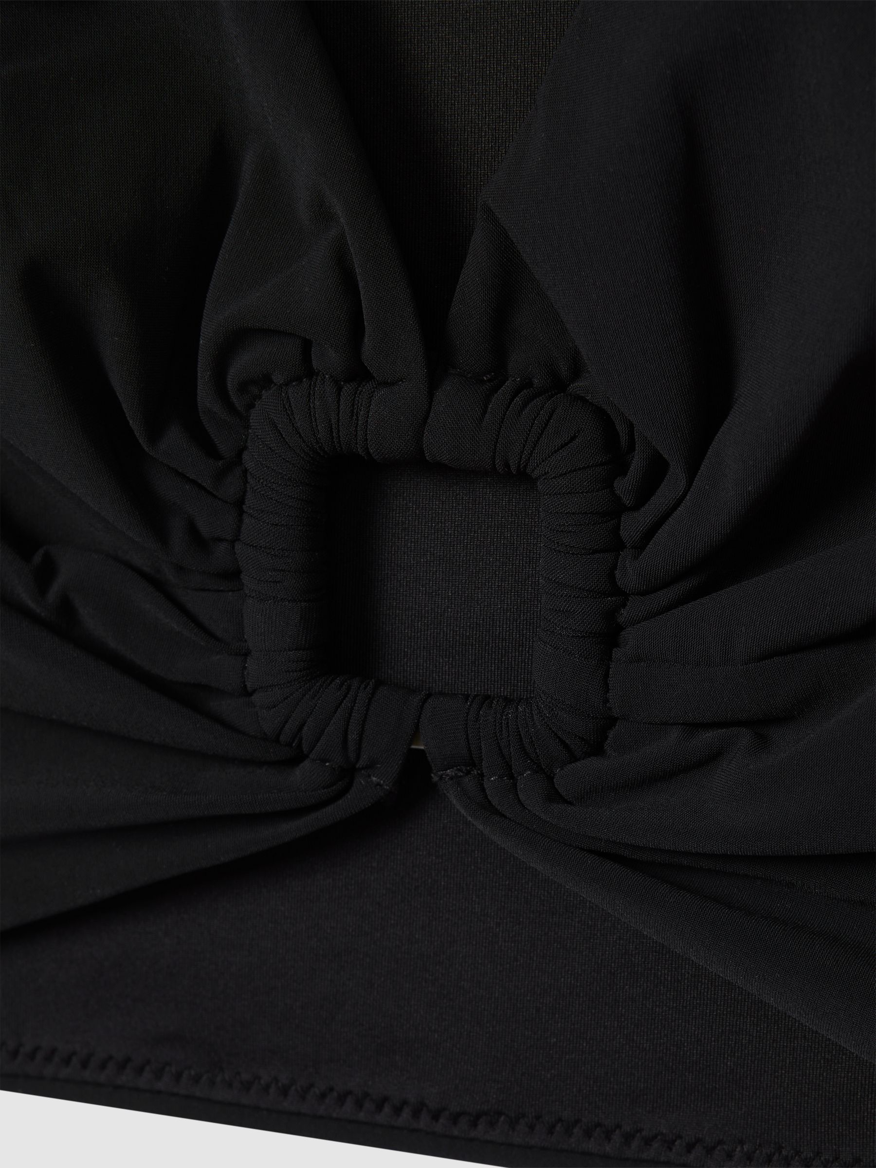 Ruche Bikini Tank Top in Black - Image 6 of 6