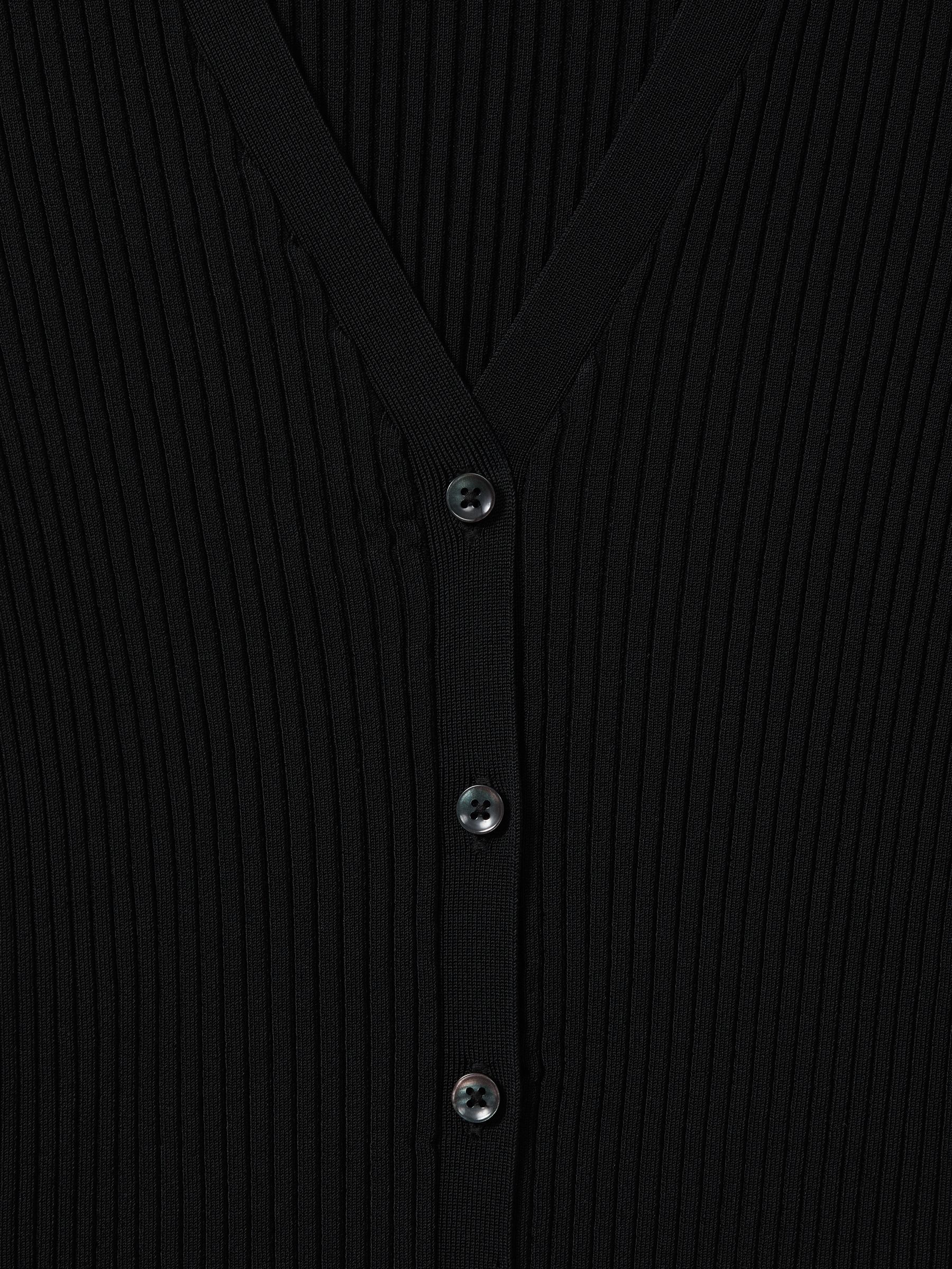 Good American Ribbed Cardigan in Black - Image 5 of 5