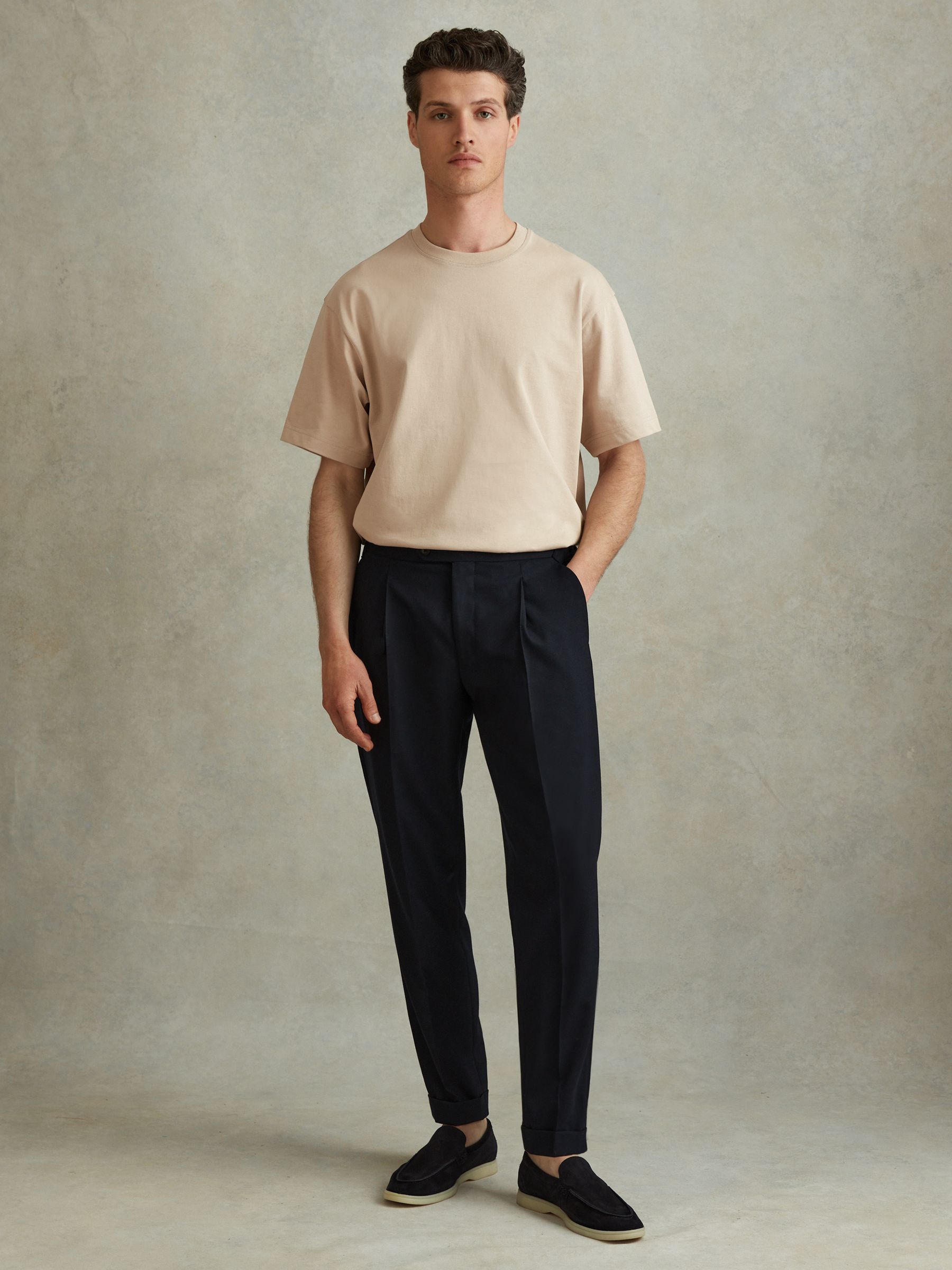 Oversized Garment Dye T-Shirt in Oatmeal - Image 3 of 5