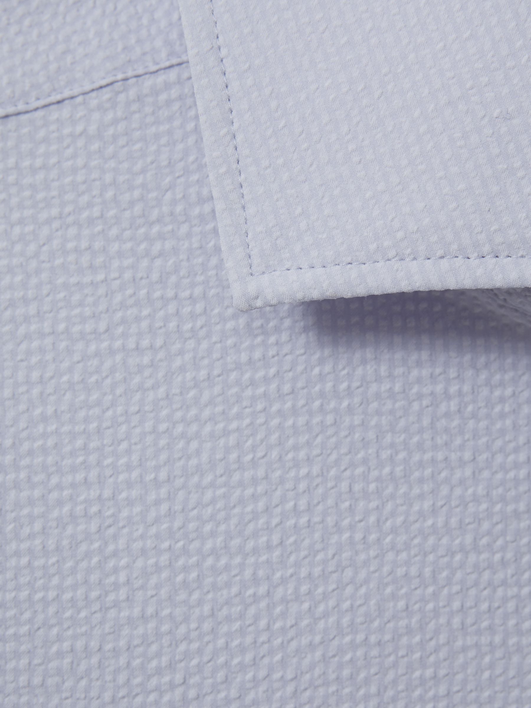 Textured Cutaway Collar Shirt in Soft Blue - Image 6 of 6