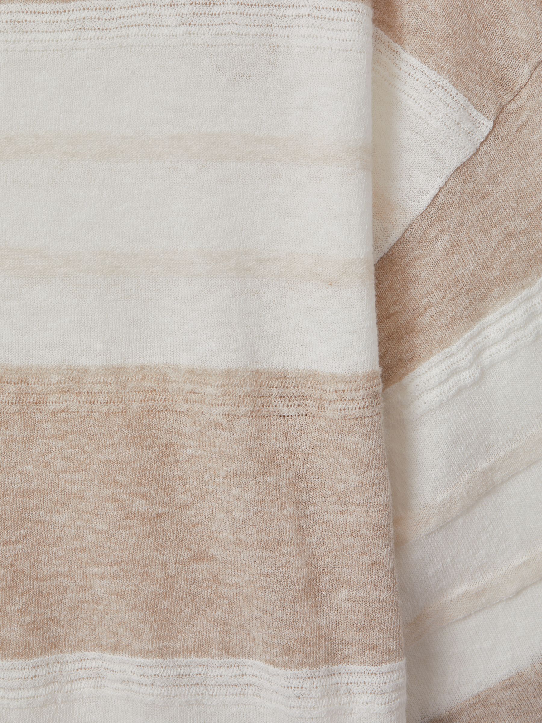 Knitted Crew Neck T-Shirt in Neutral/Ivory - Image 6 of 6