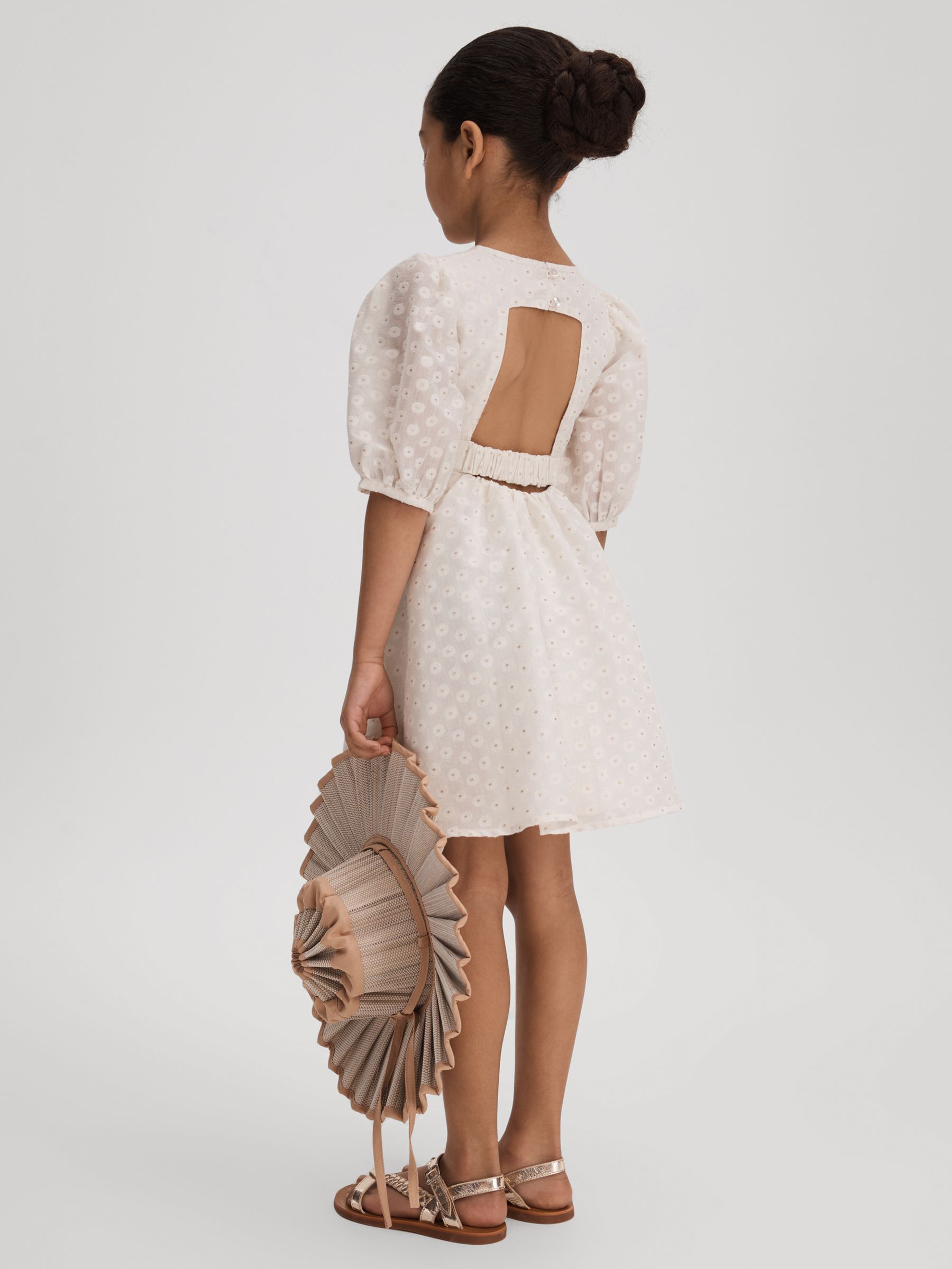 4-9 yrs Metallic Polka Dot Dress in Ivory - Image 1 of 4