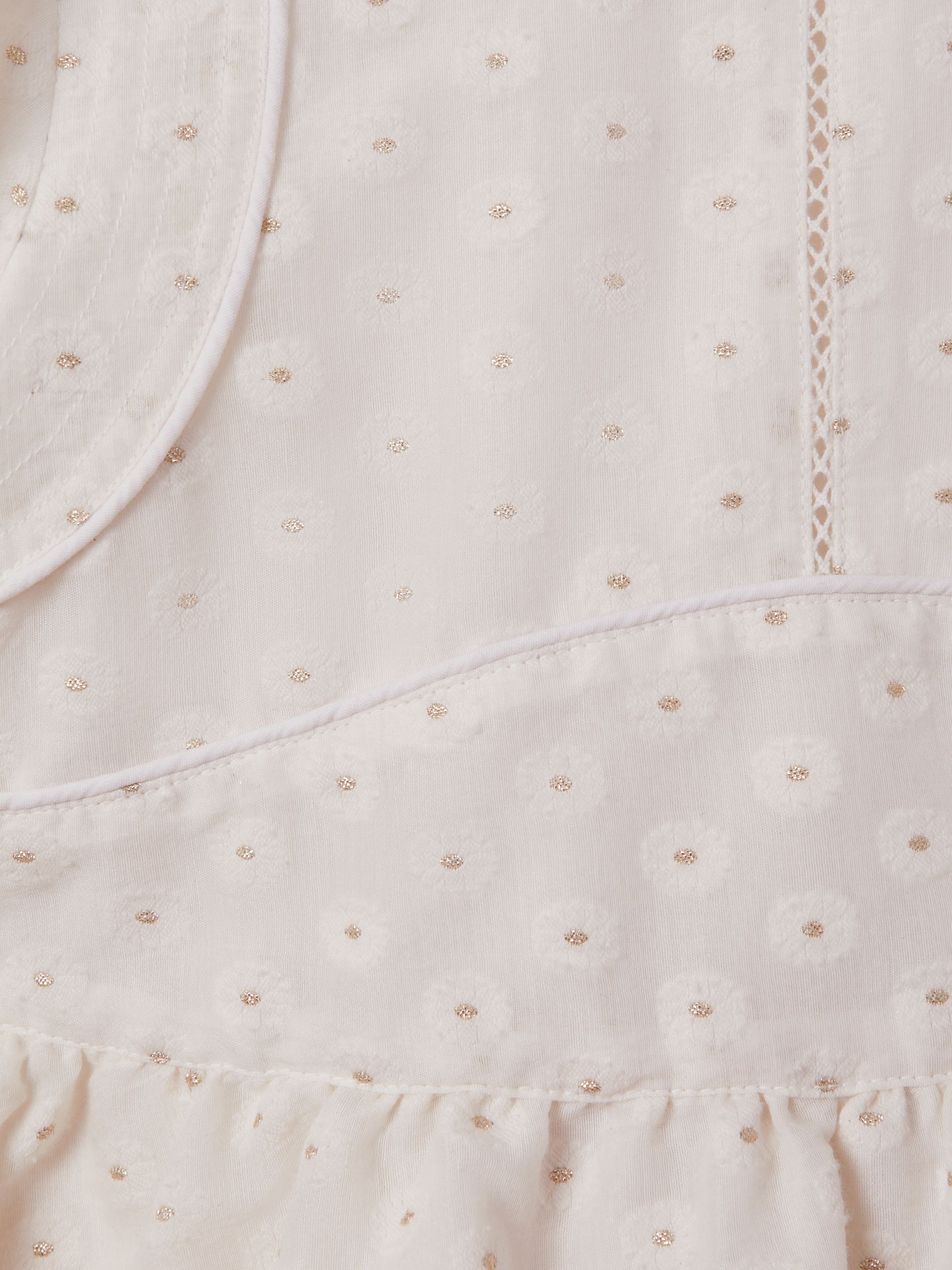 4-9 yrs Metallic Polka Dot Dress in Ivory - Image 4 of 4