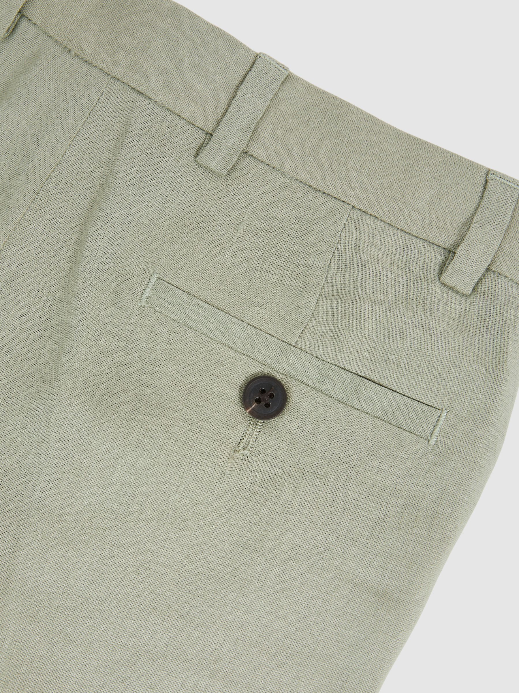 Junior Linen Suit Shorts in Apple - Image 5 of 5